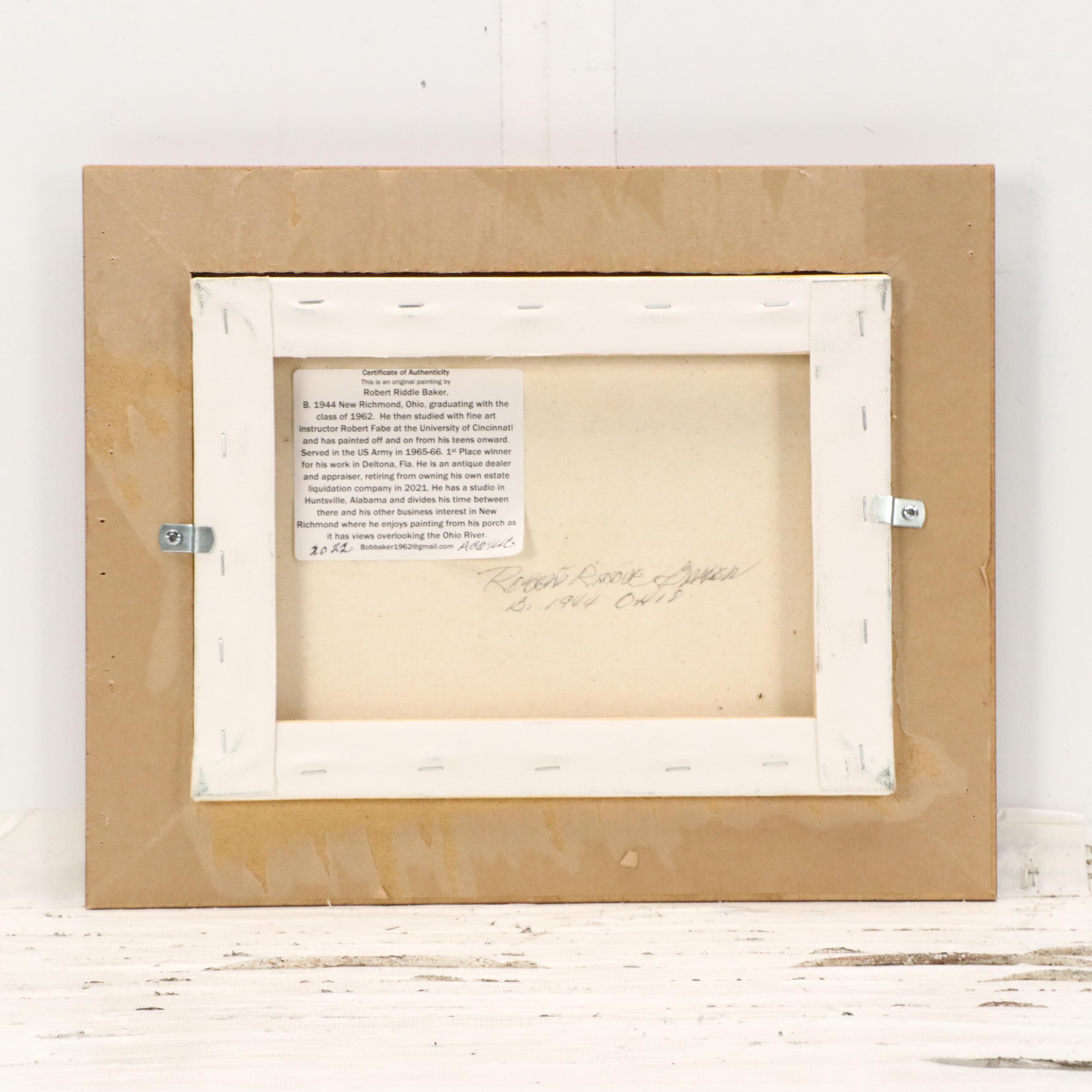 Robert Riddle Baker Coastal Acrylic Painting, 2022