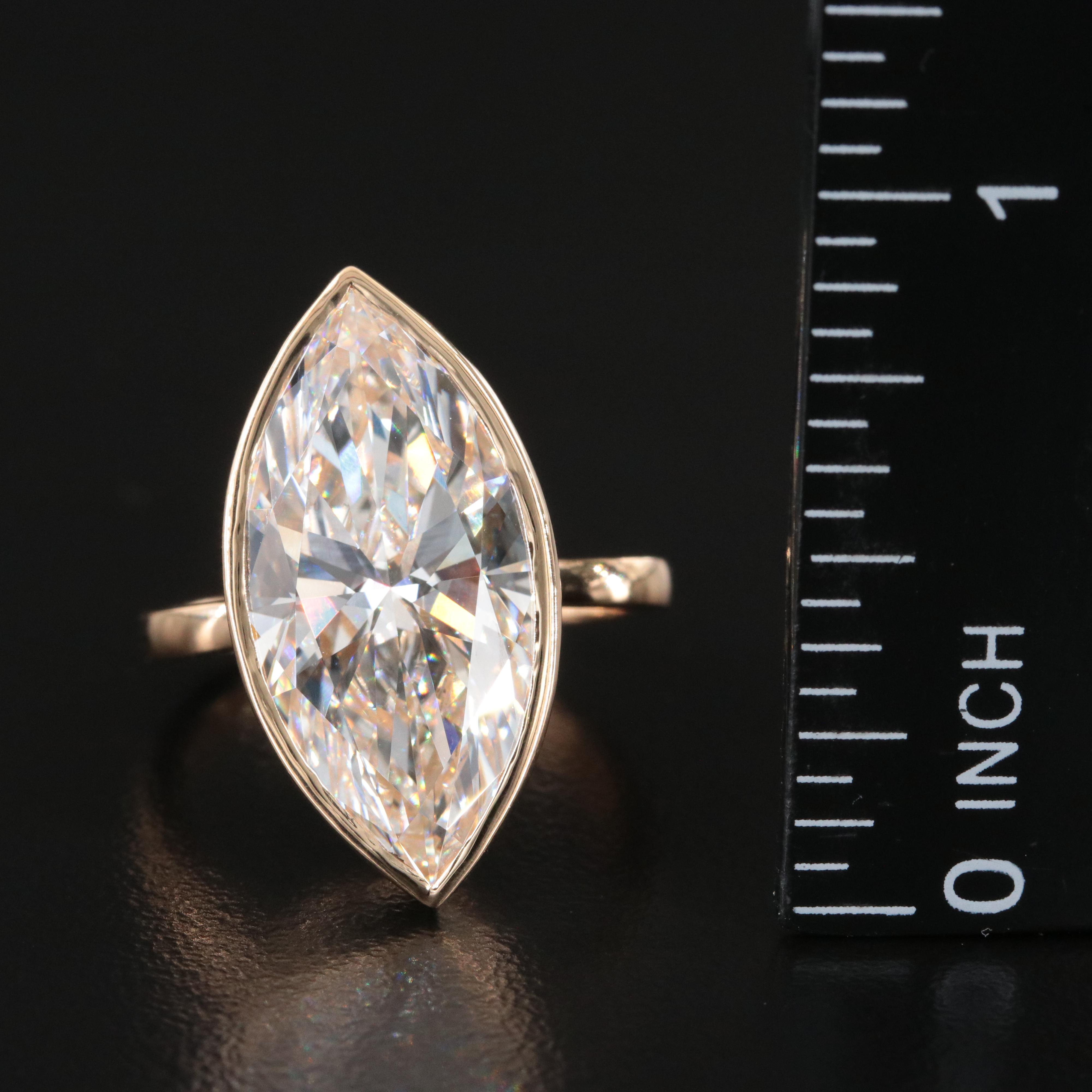 18K 8.20 CT Lab Grown Diamond Solitaire Ring with IGI Report