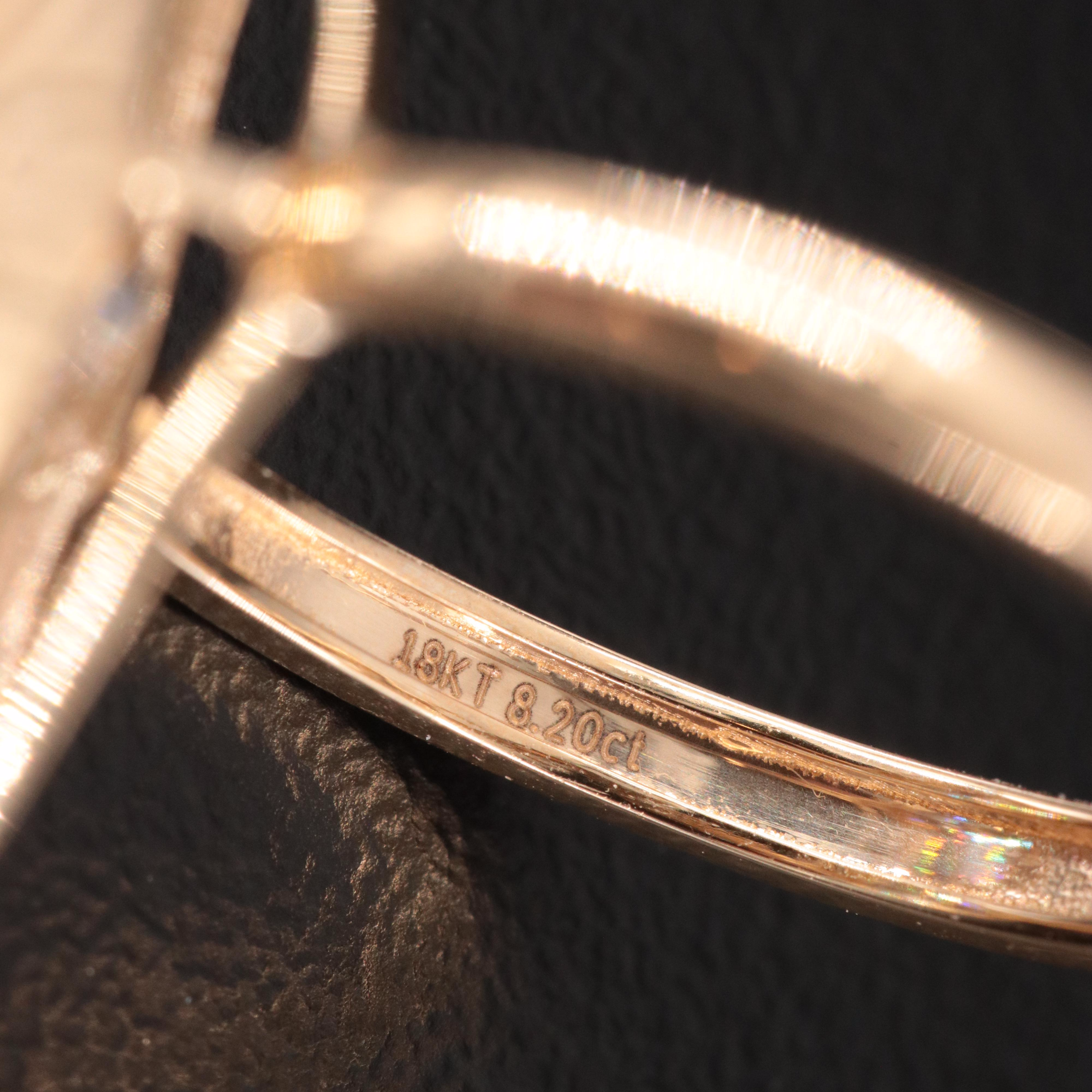 18K 8.20 CT Lab Grown Diamond Solitaire Ring with IGI Report