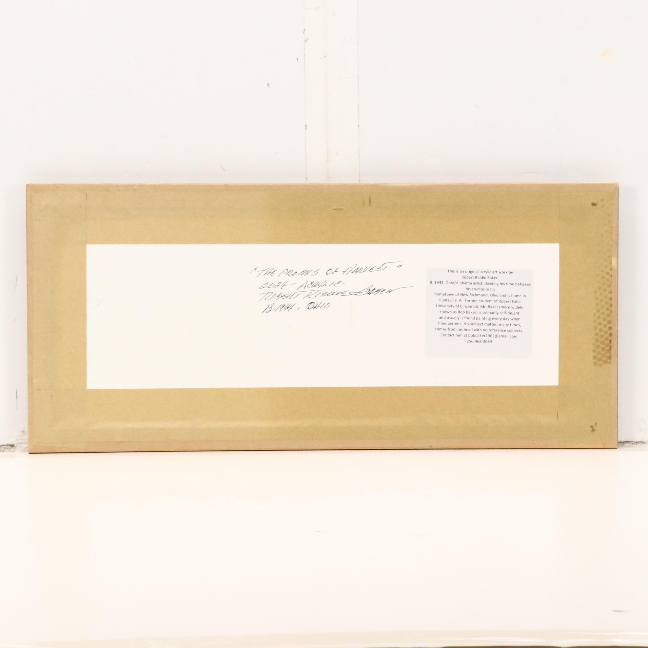 Robert Riddle Baker Landscape Acrylic Painting, 2024