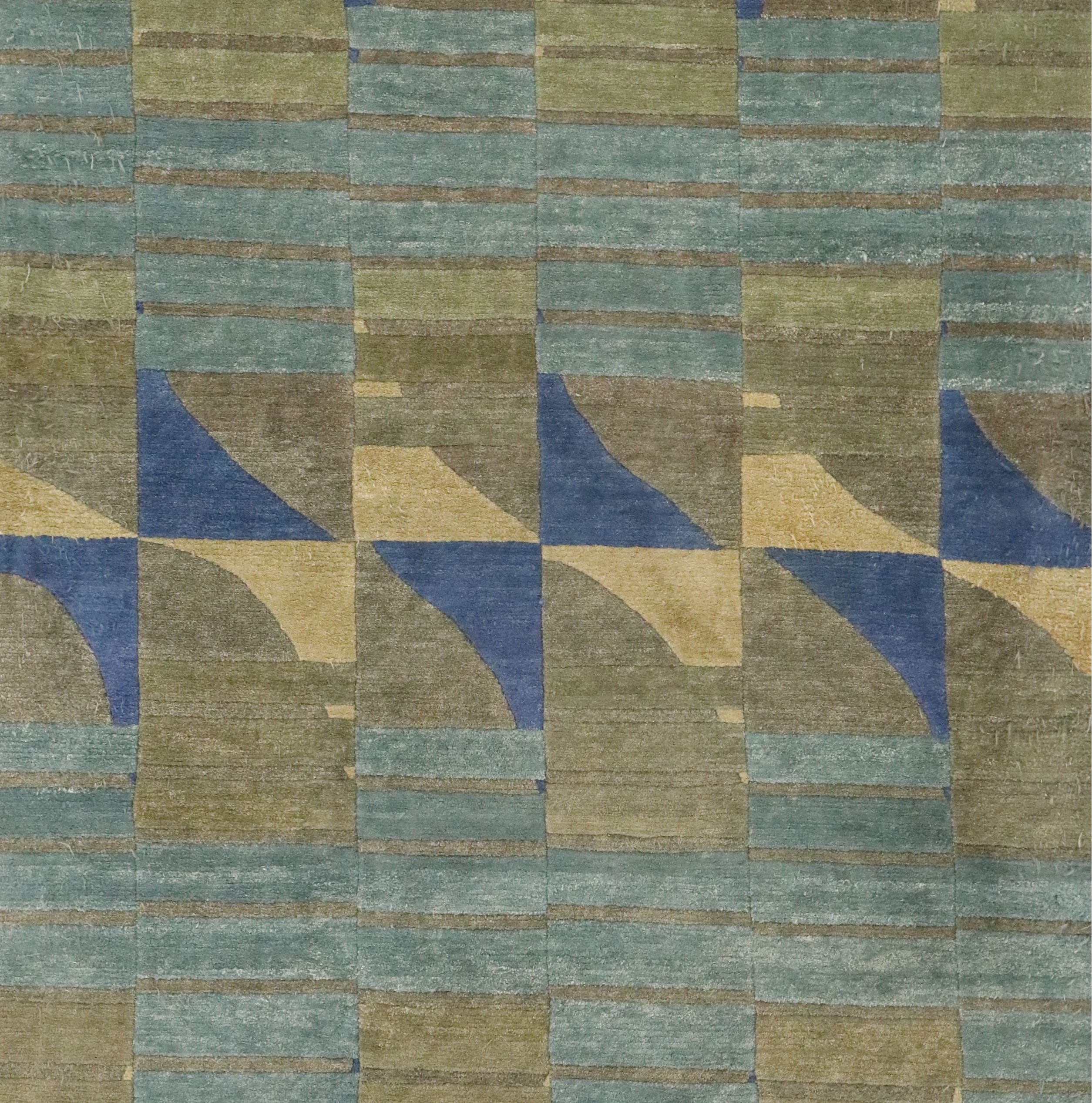 6'4 x 9'4 Hand-Knotted Nepalese Modern Area Rug