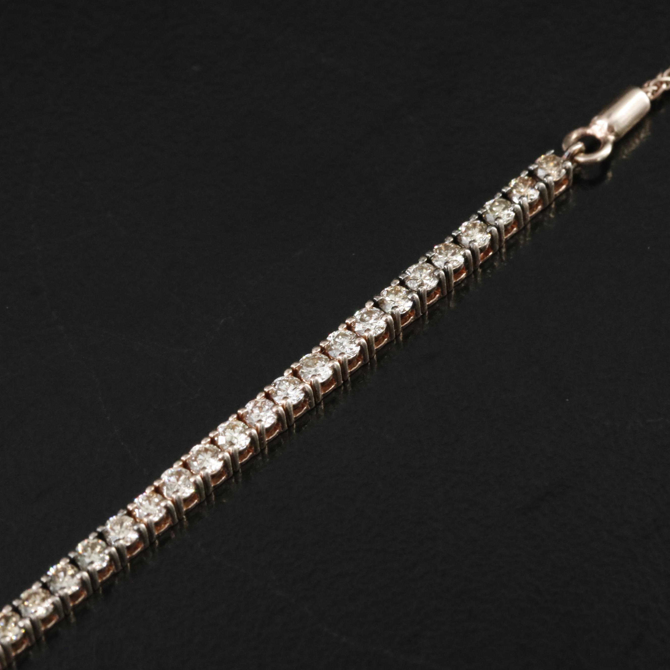 14K Rose Gold 1.50 CTW Diamond Bracelet