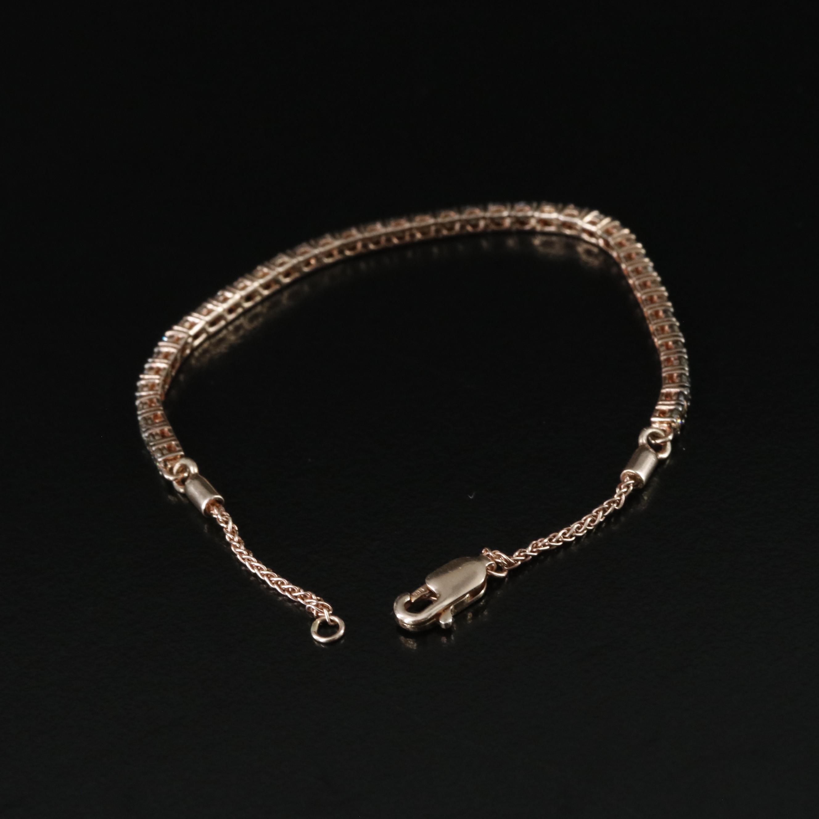 14K Rose Gold 1.50 CTW Diamond Bracelet