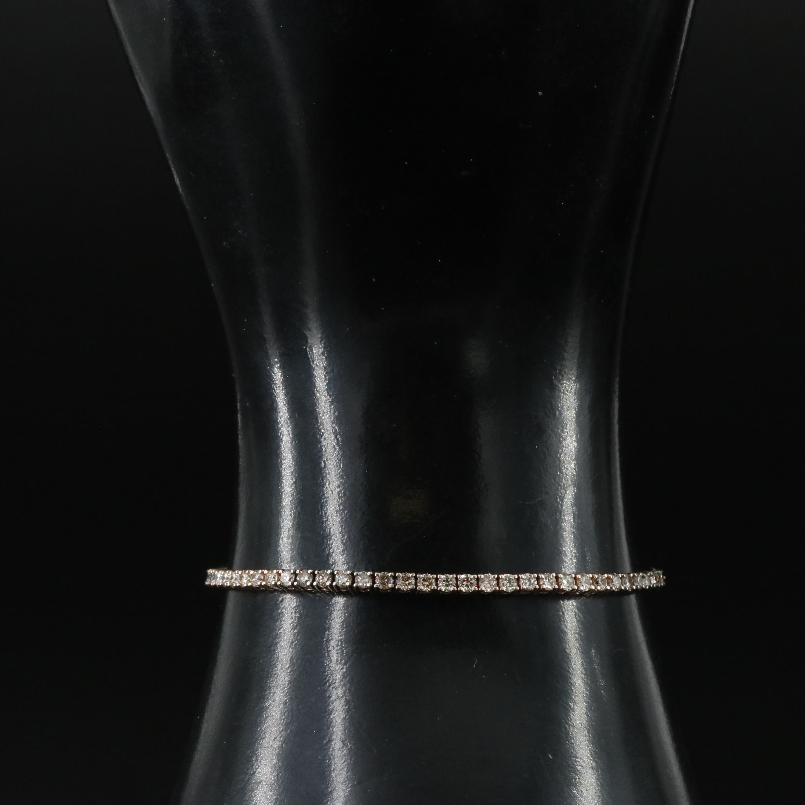 14K Rose Gold 1.50 CTW Diamond Bracelet