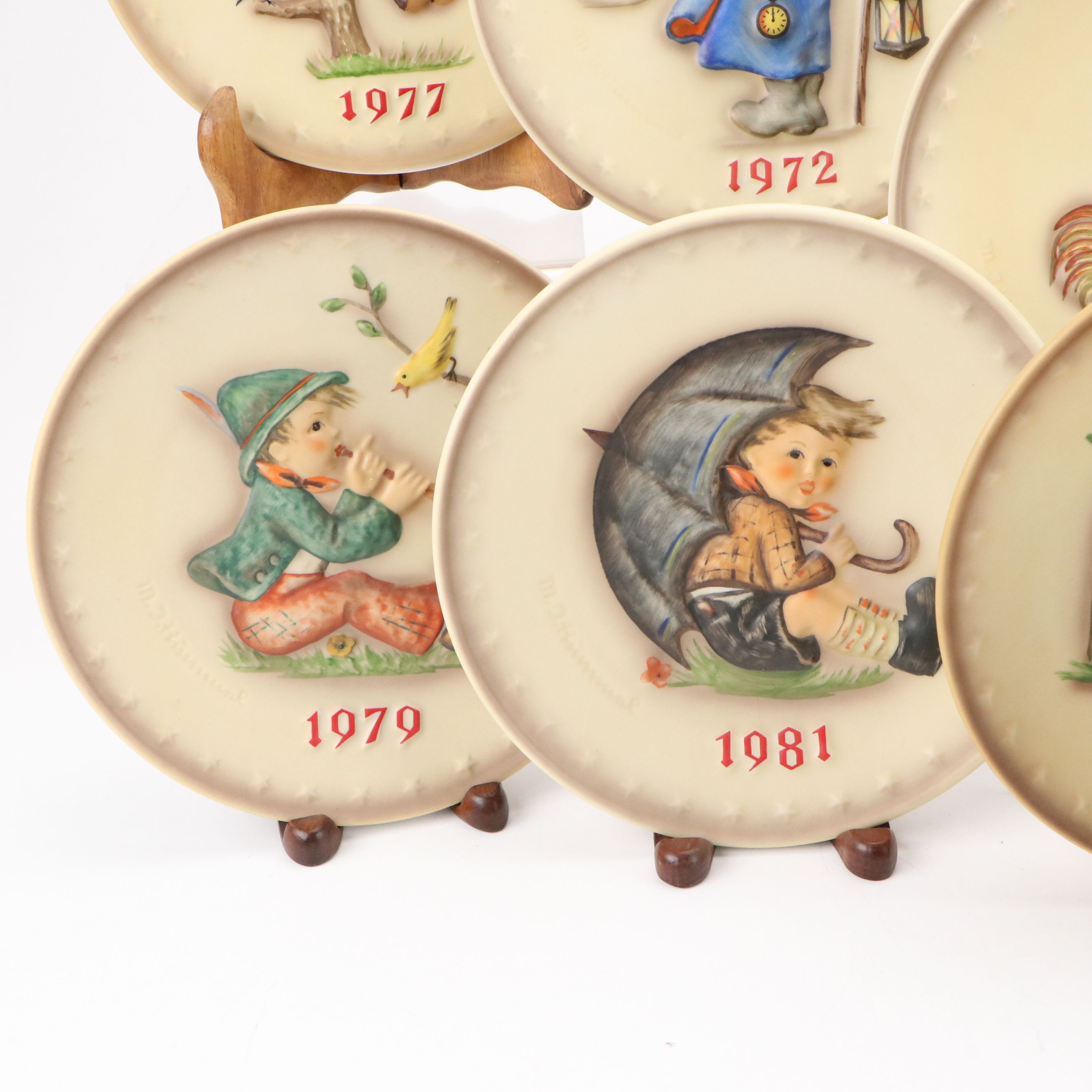Goebel Porcelain Anniversary Plate Collection, Late 20th Century