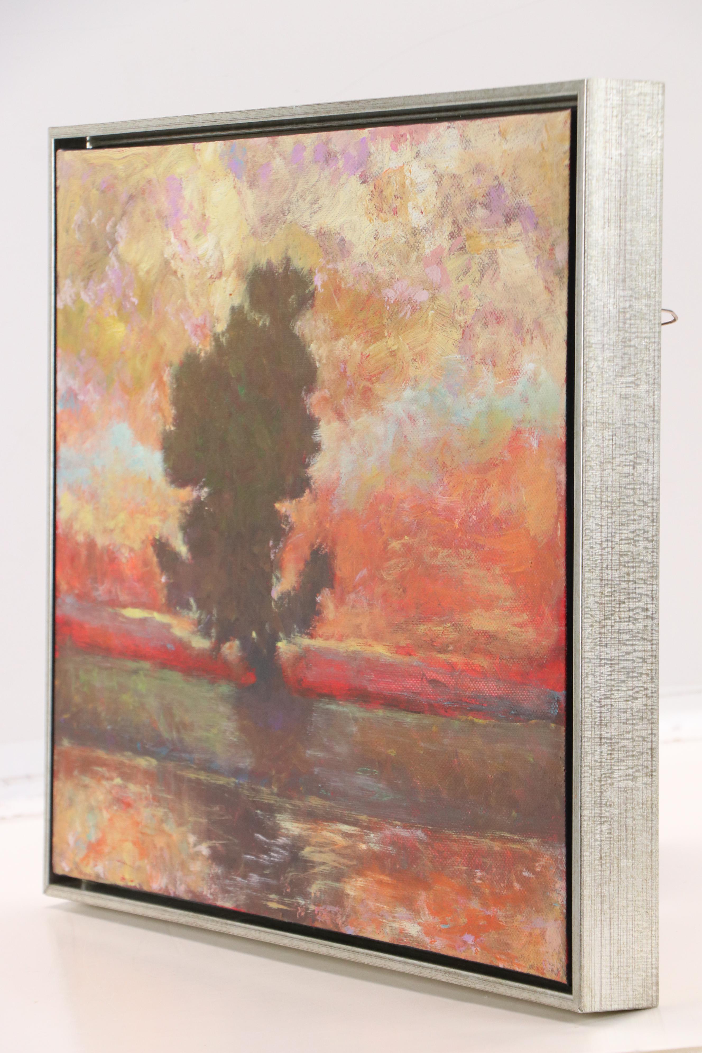 Robert Riddle Baker Landscape Acrylic Painting "The Fire of Summer," 2024