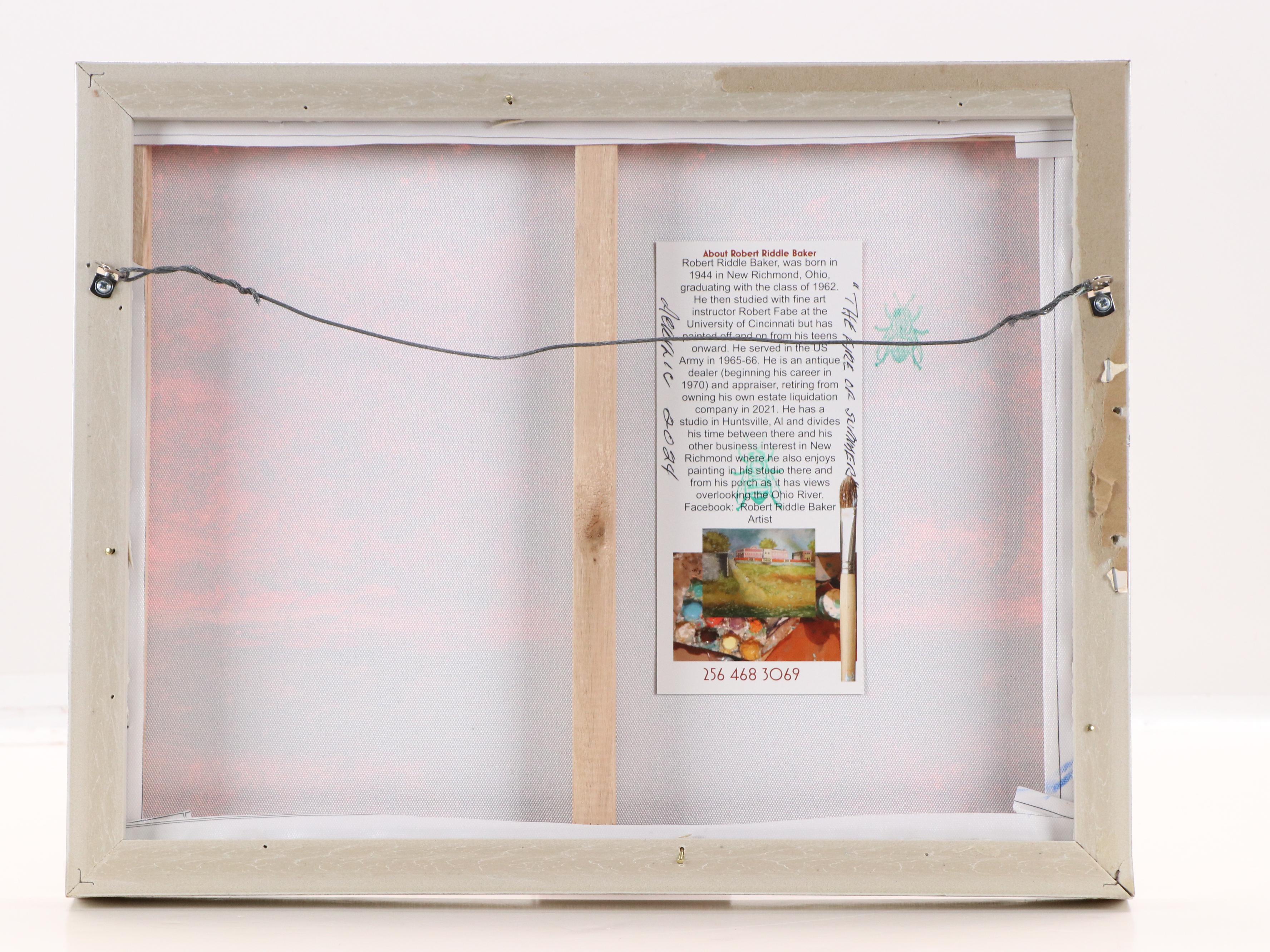 Robert Riddle Baker Landscape Acrylic Painting "The Fire of Summer," 2024