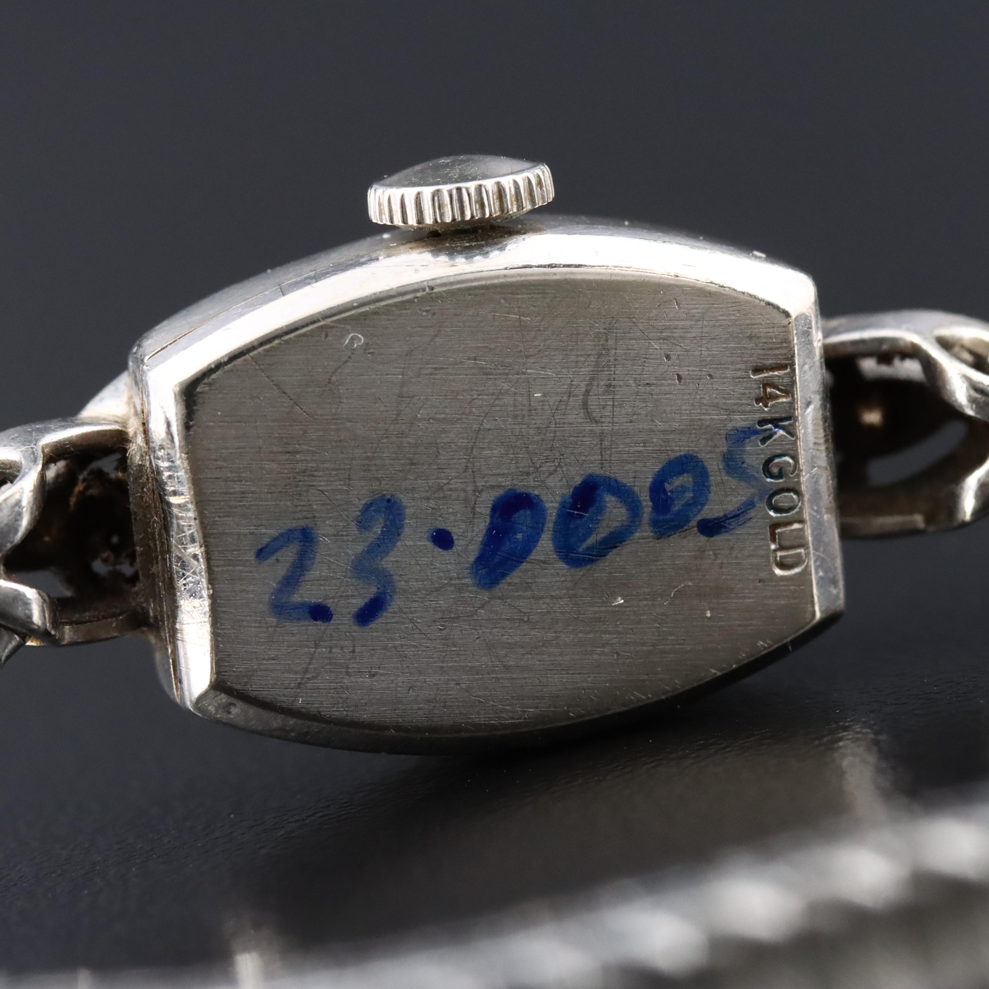 Hamilton 14K Diamond Stem Wind Watch