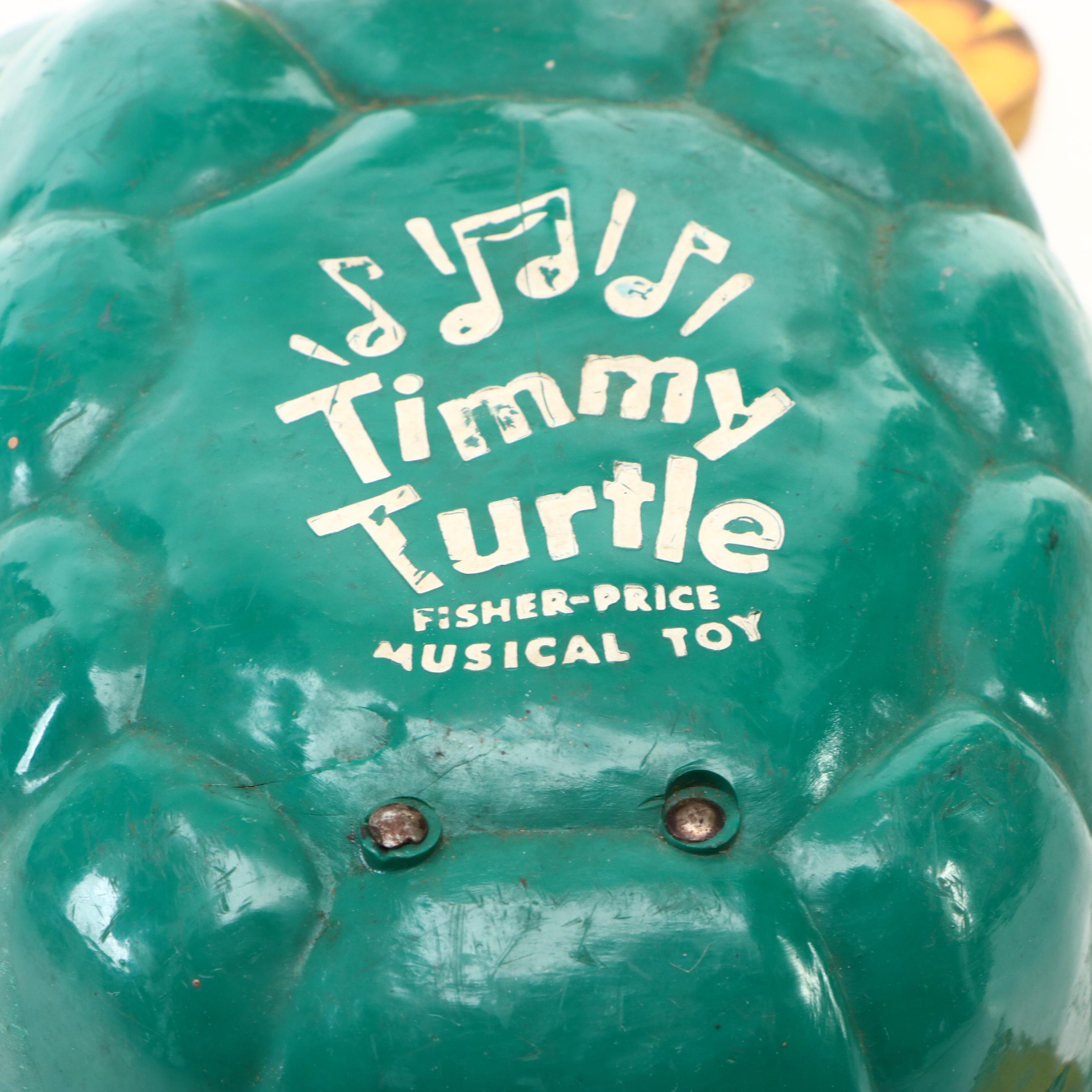 Fisher-Price "Timmy Turtle" Musical Pull Toy, Mid-20th Century