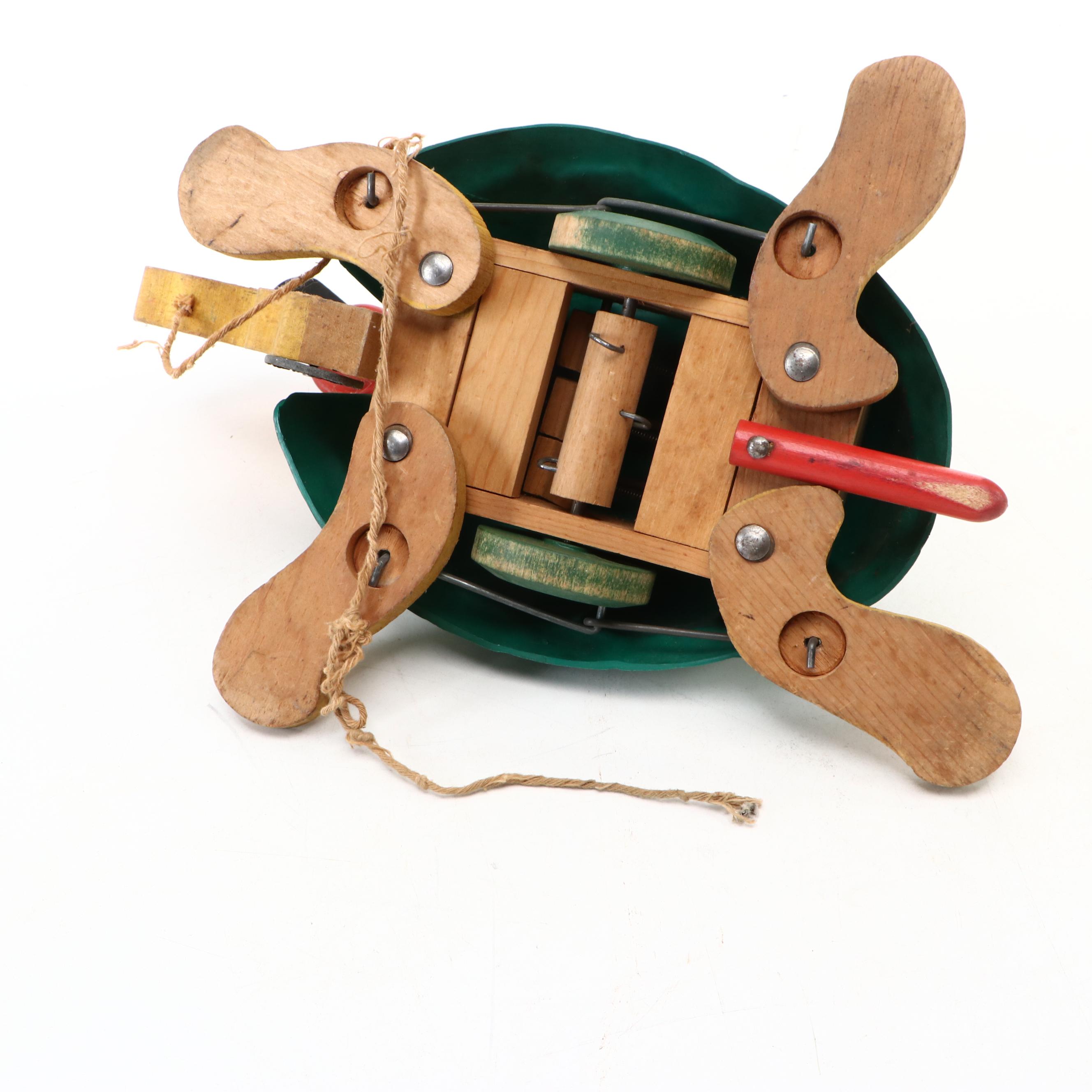 Fisher-Price "Timmy Turtle" Musical Pull Toy, Mid-20th Century