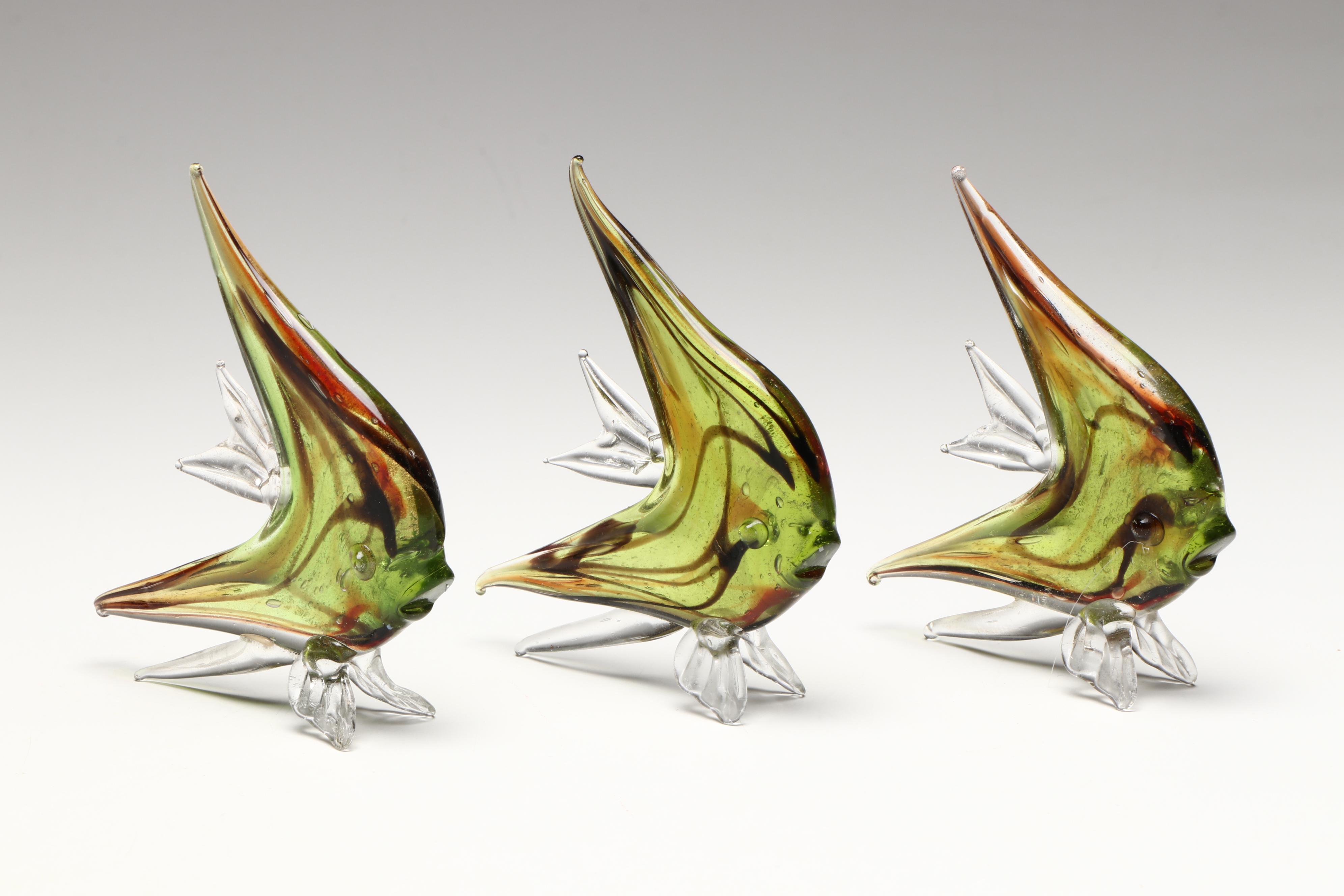 Blown Glass Angel Fish and Seahorses