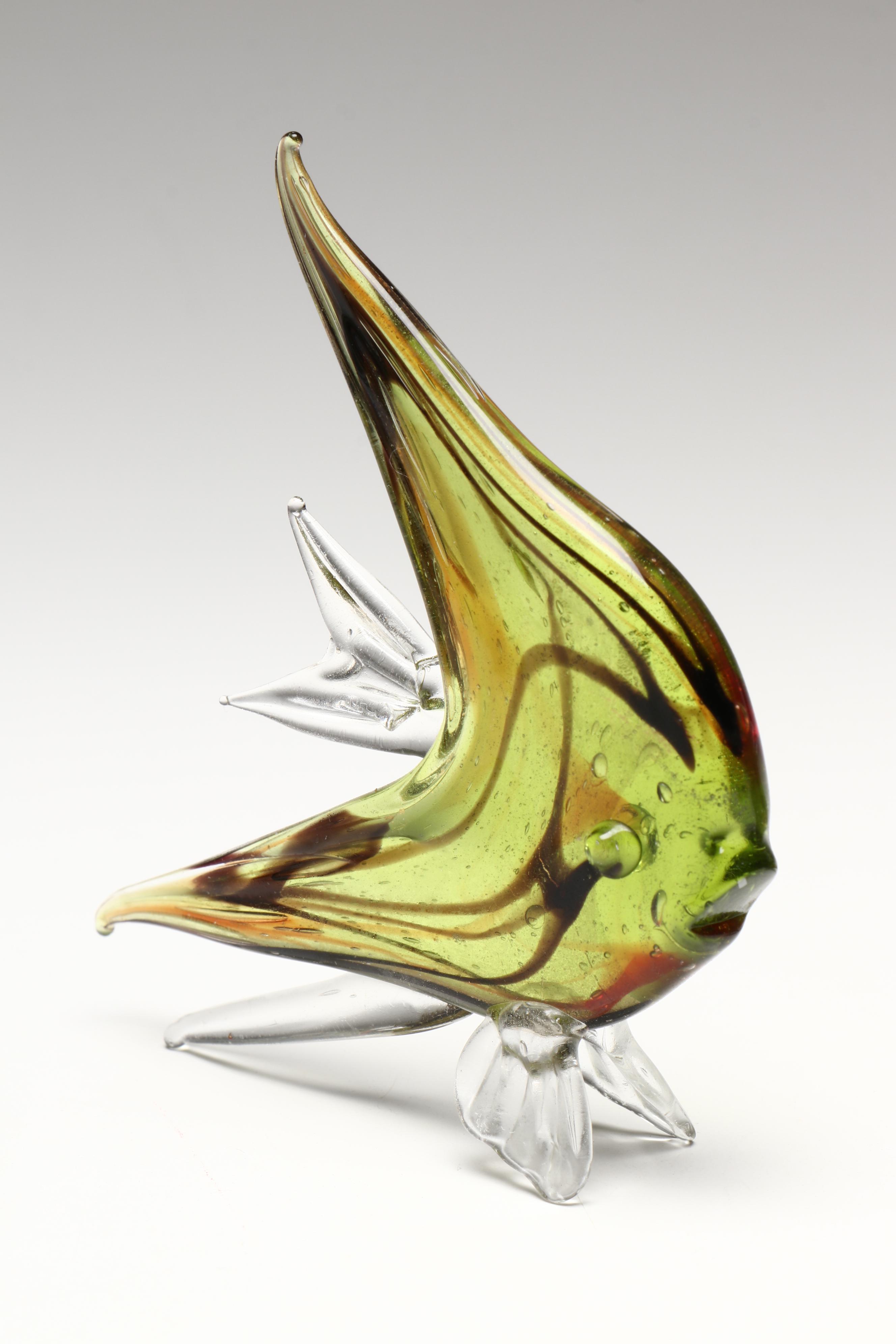 Blown Glass Angel Fish and Seahorses