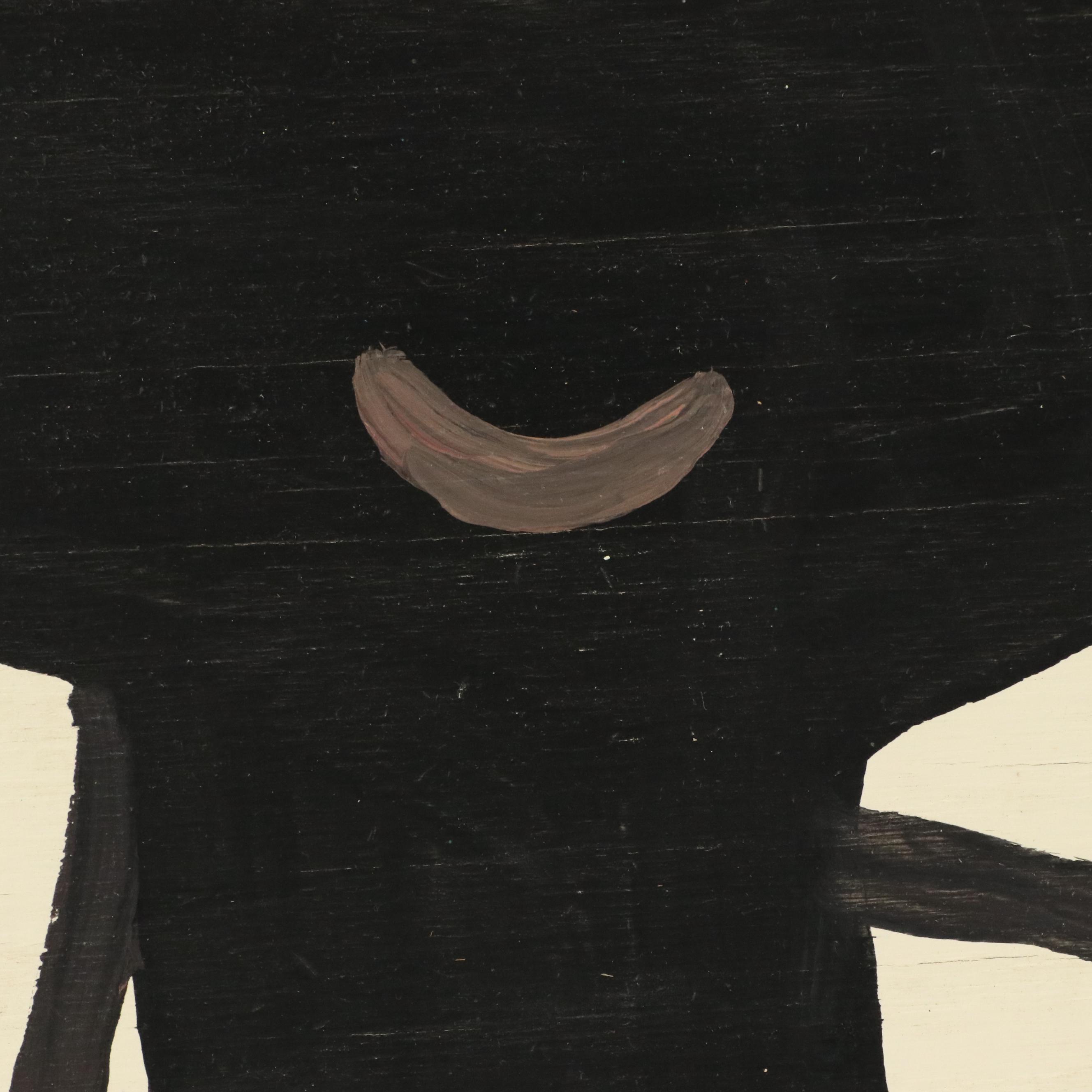 Mose Tolliver Folk Art Painting "Black Lady," Circa 1990