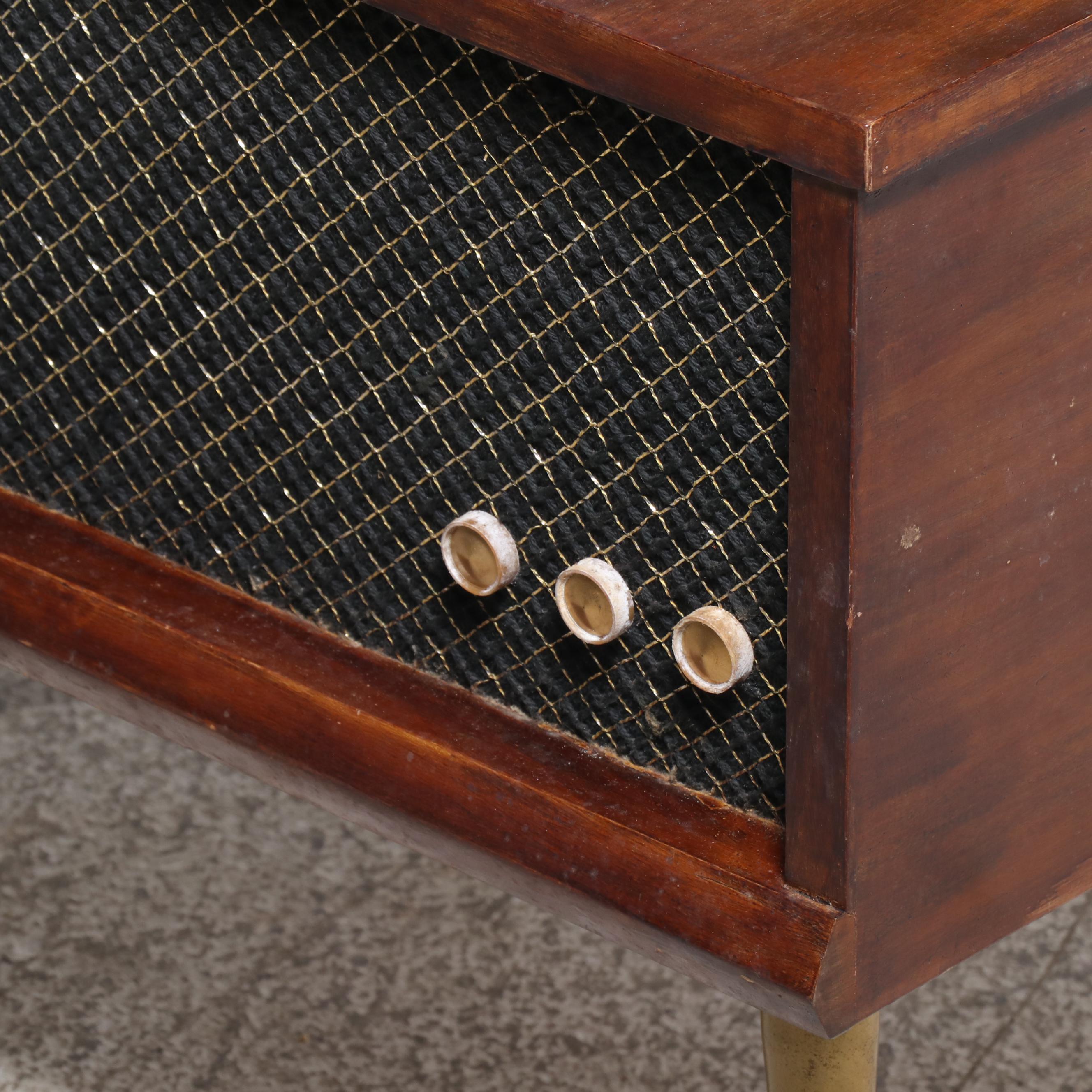Mid Century Modern Walnut Cased Turntable, Mid-20th Century
