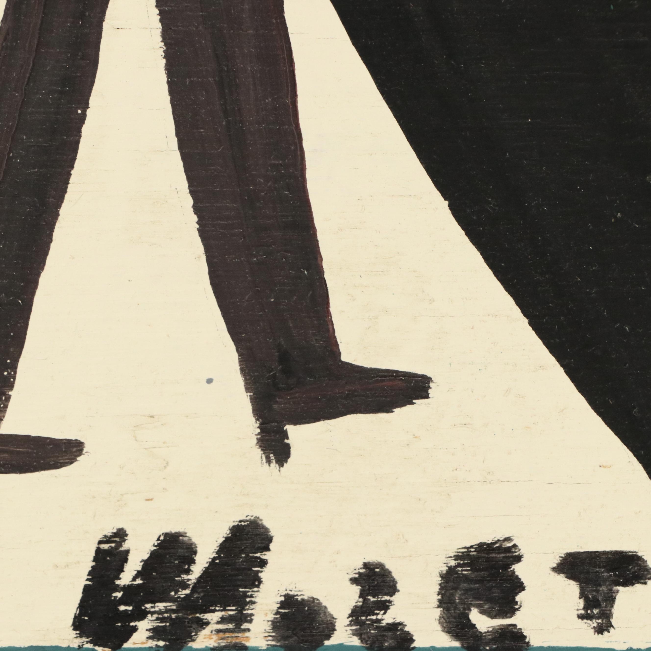 Mose Tolliver Folk Art Painting "Black Lady," Circa 1990