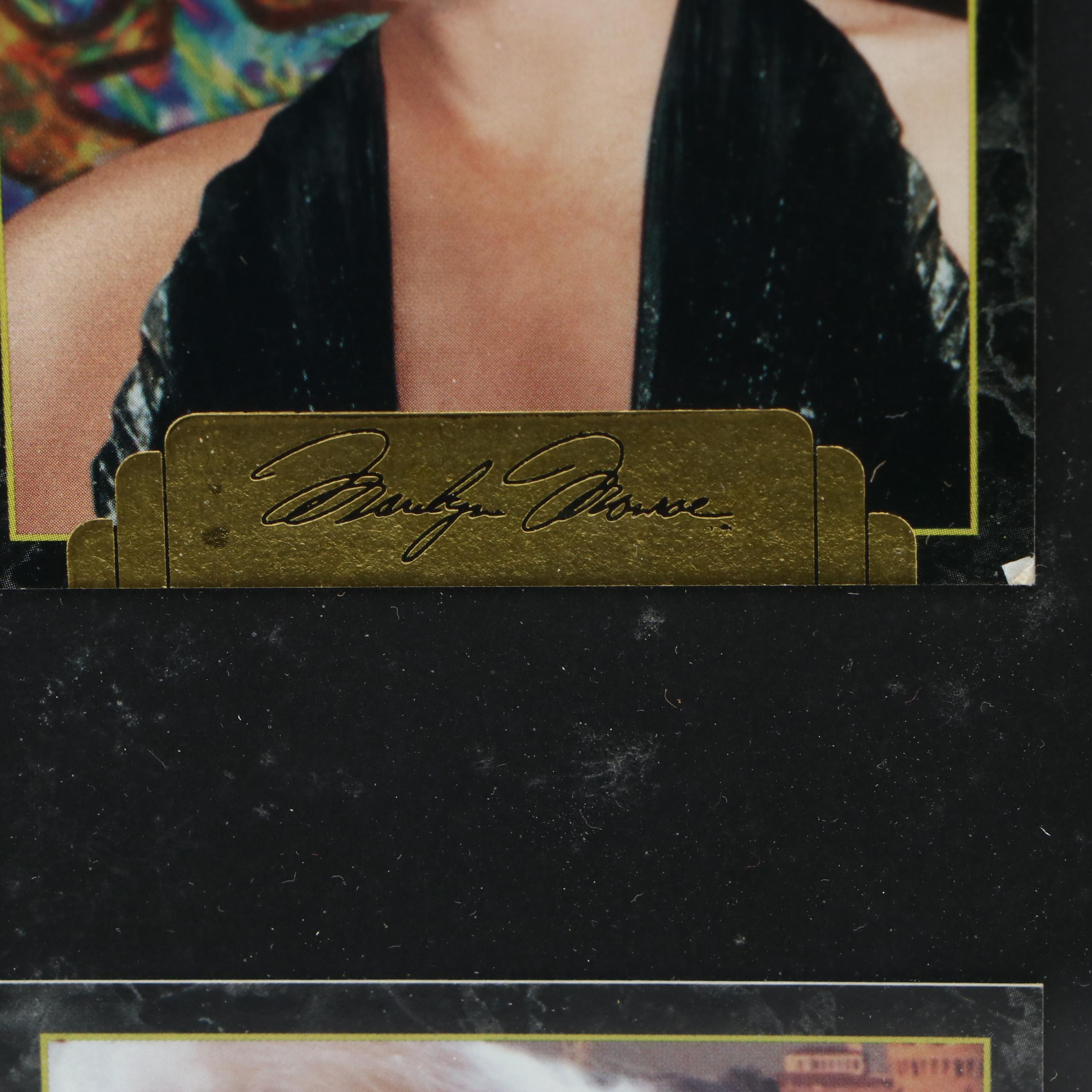 Marilyn Monroe Wall Hanging Including Photograph and Trading Cards