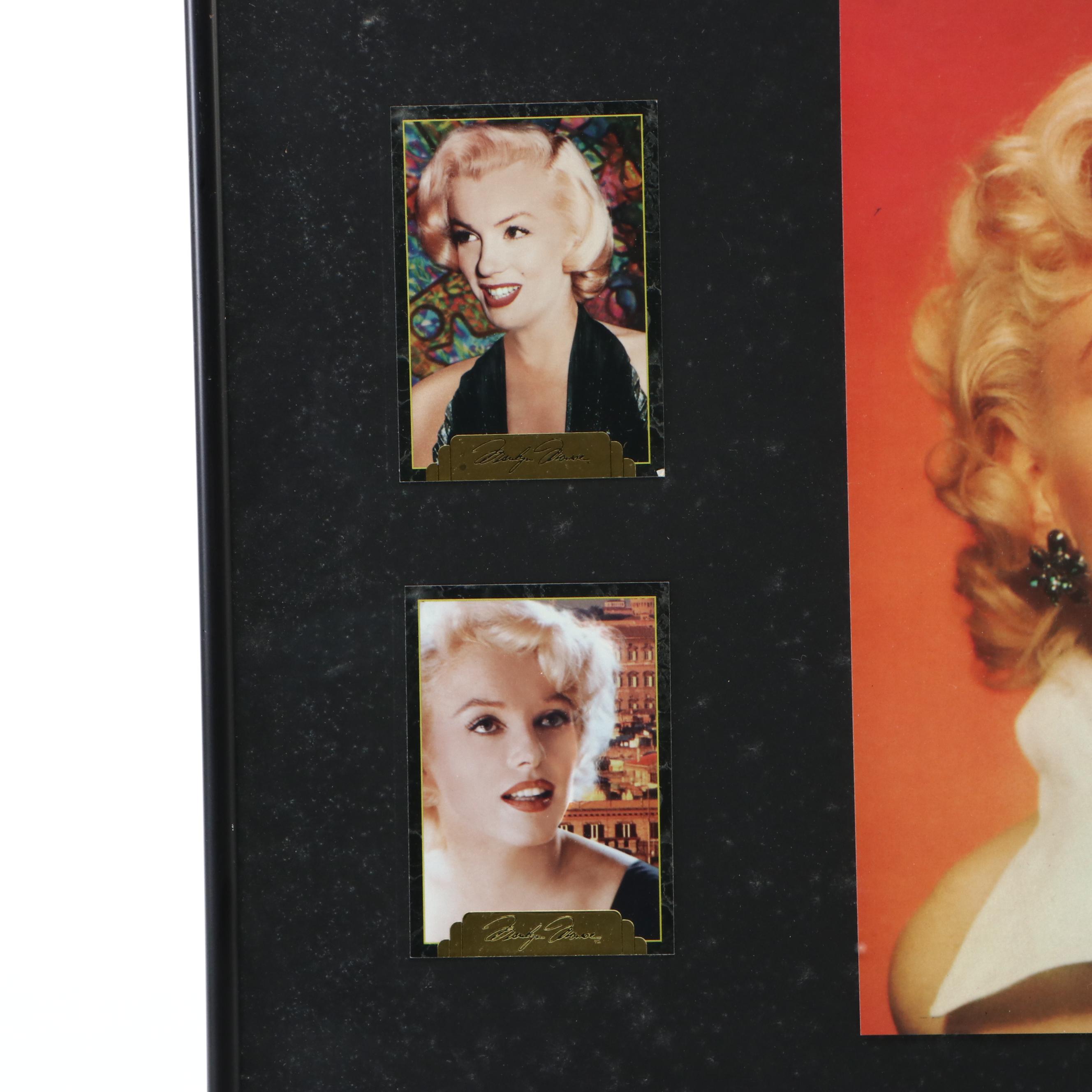 Marilyn Monroe Wall Hanging Including Photograph and Trading Cards