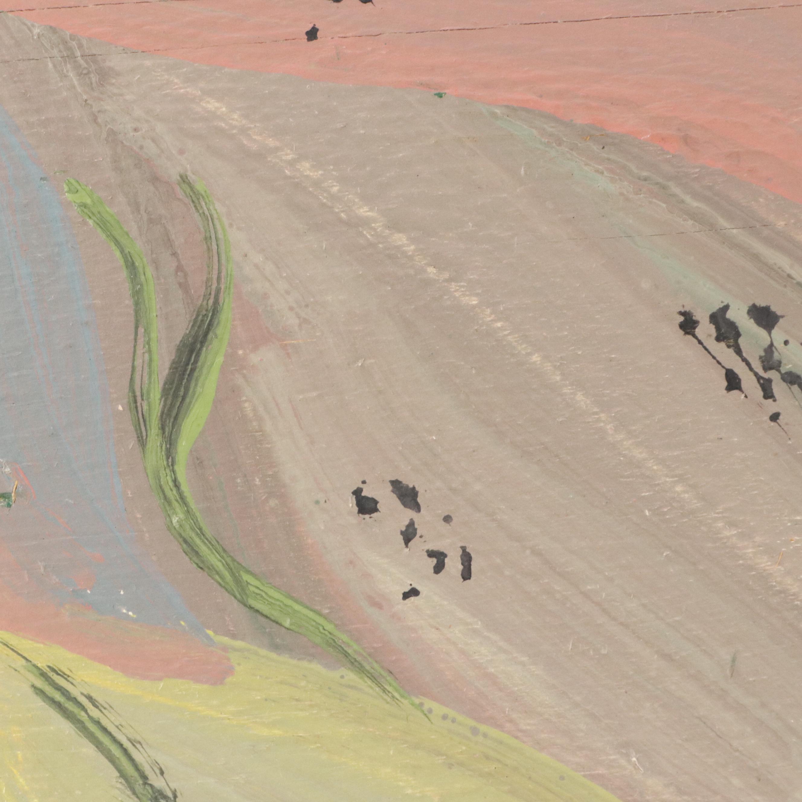 Mose Tolliver Folk Art Painting "Lillies," Circa 1980