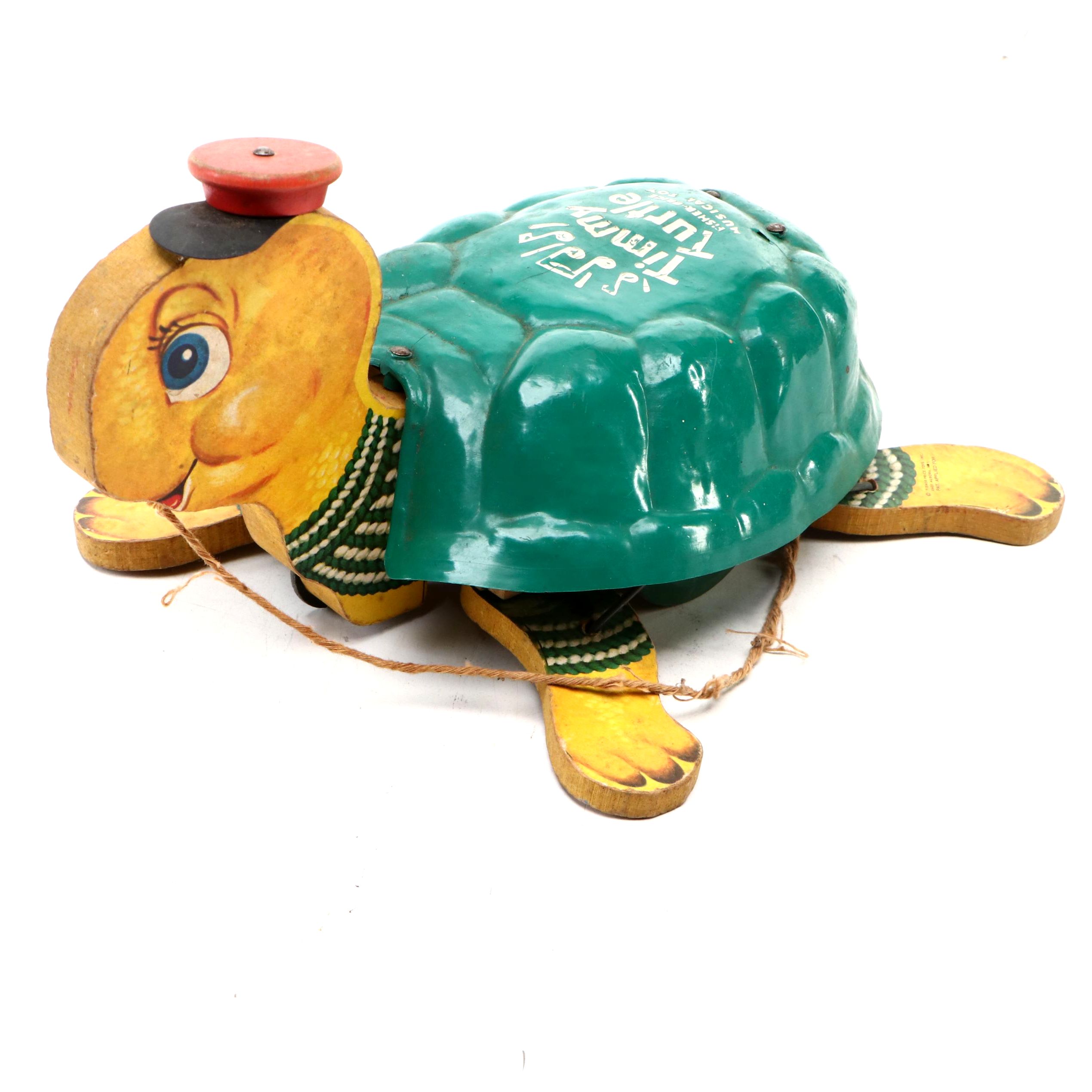 Fisher-Price "Timmy Turtle" Musical Pull Toy, Mid-20th Century
