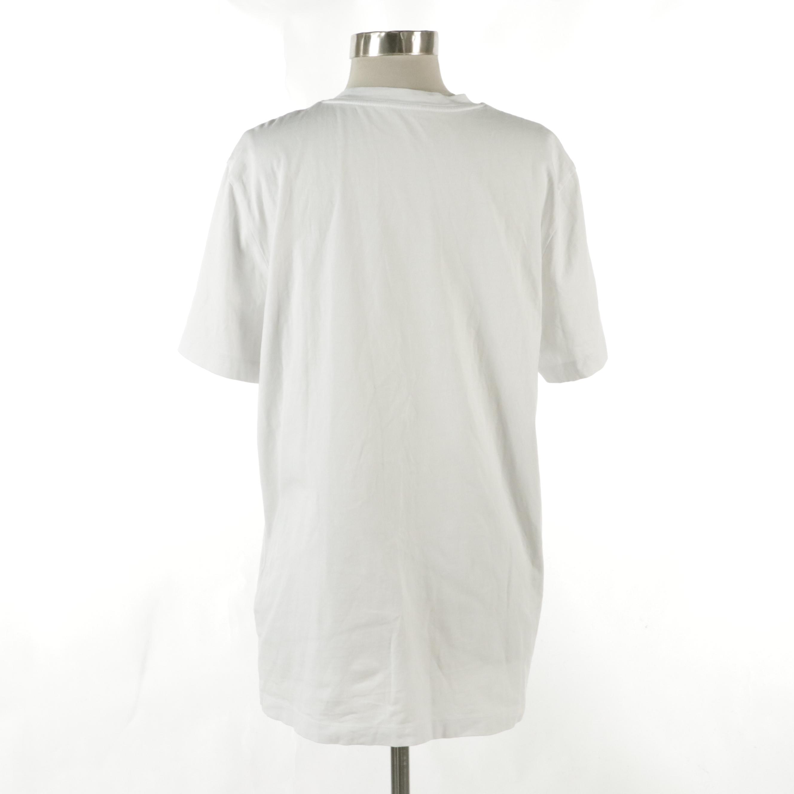 Moncler White Cotton Logo T-Shirt
