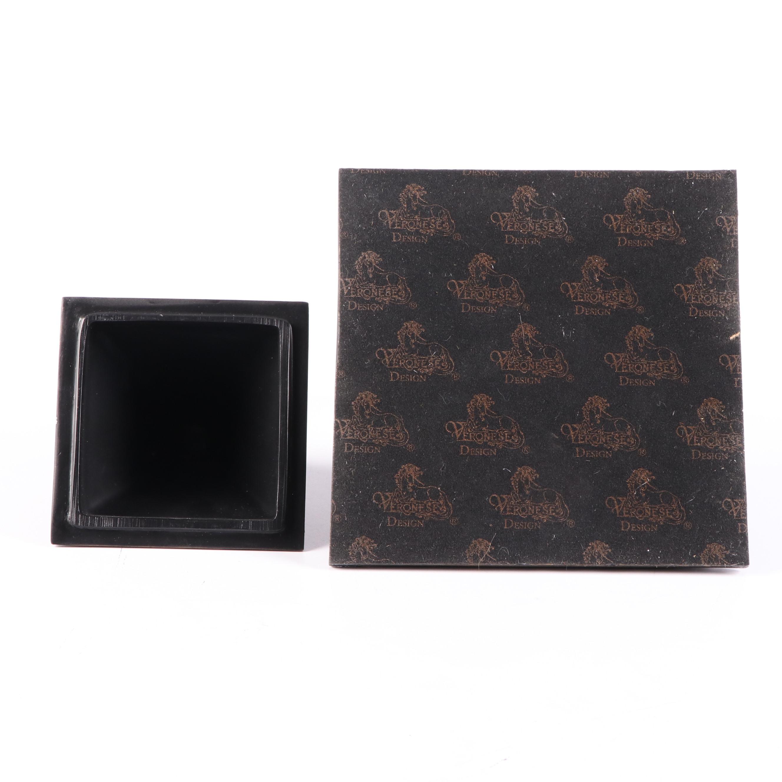 Veronese Design Egyptian Style Resin Wall Plaque and Figures with Lidded Box