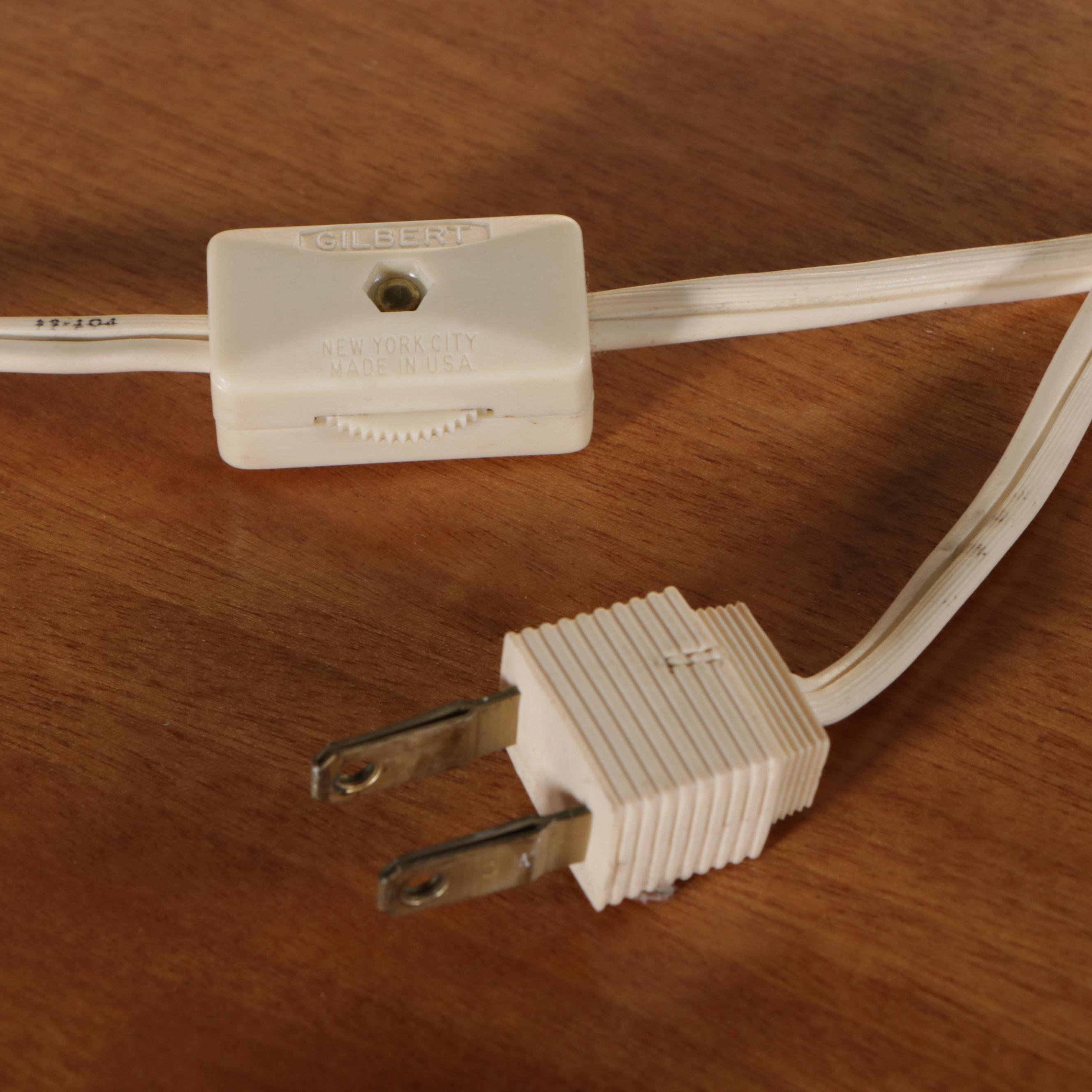 French Provincial Walnut Illuminated Curio Cabinet with Brass Accents