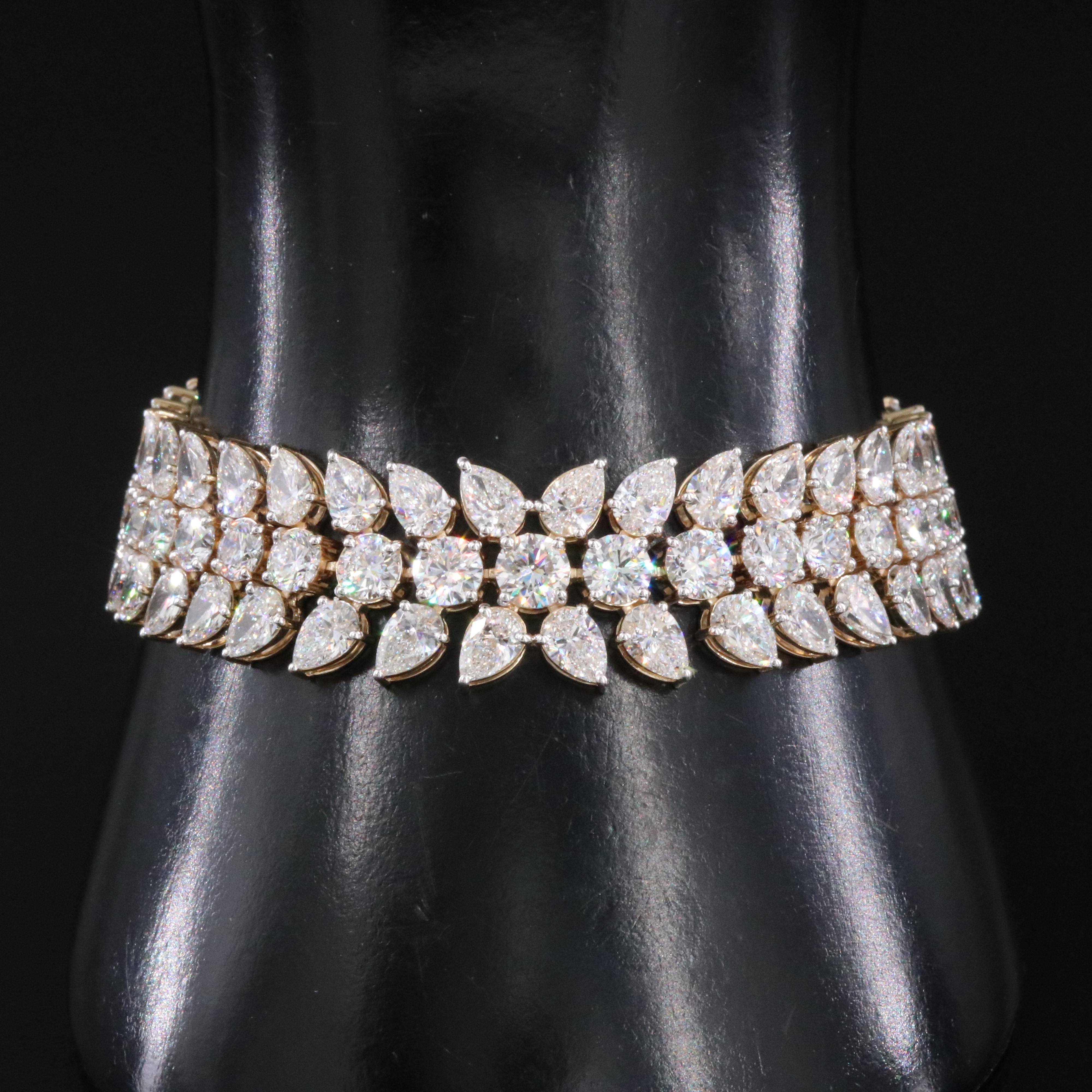 14K 30.69 CTW Lab Grown Diamond Bracelet