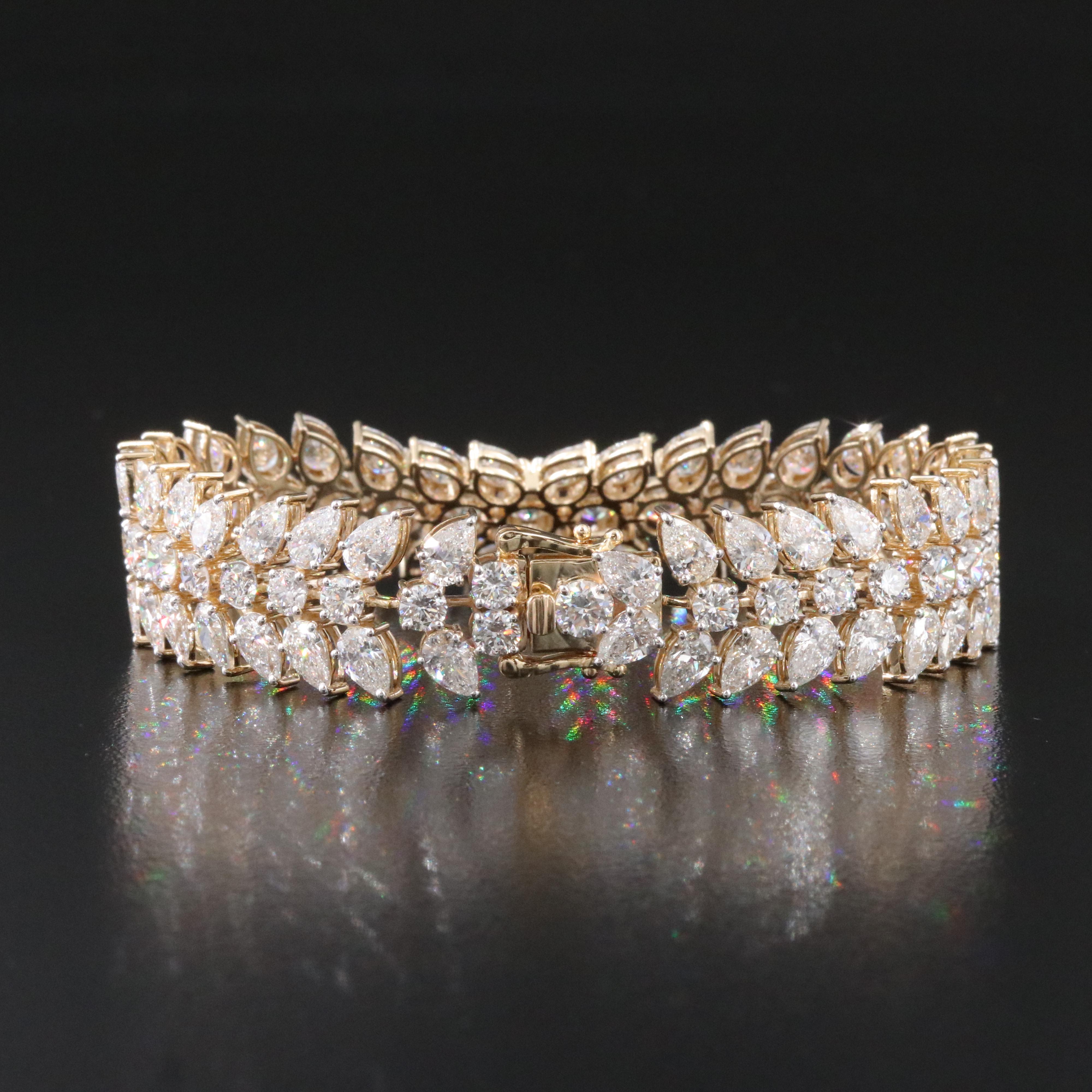 14K 30.69 CTW Lab Grown Diamond Bracelet