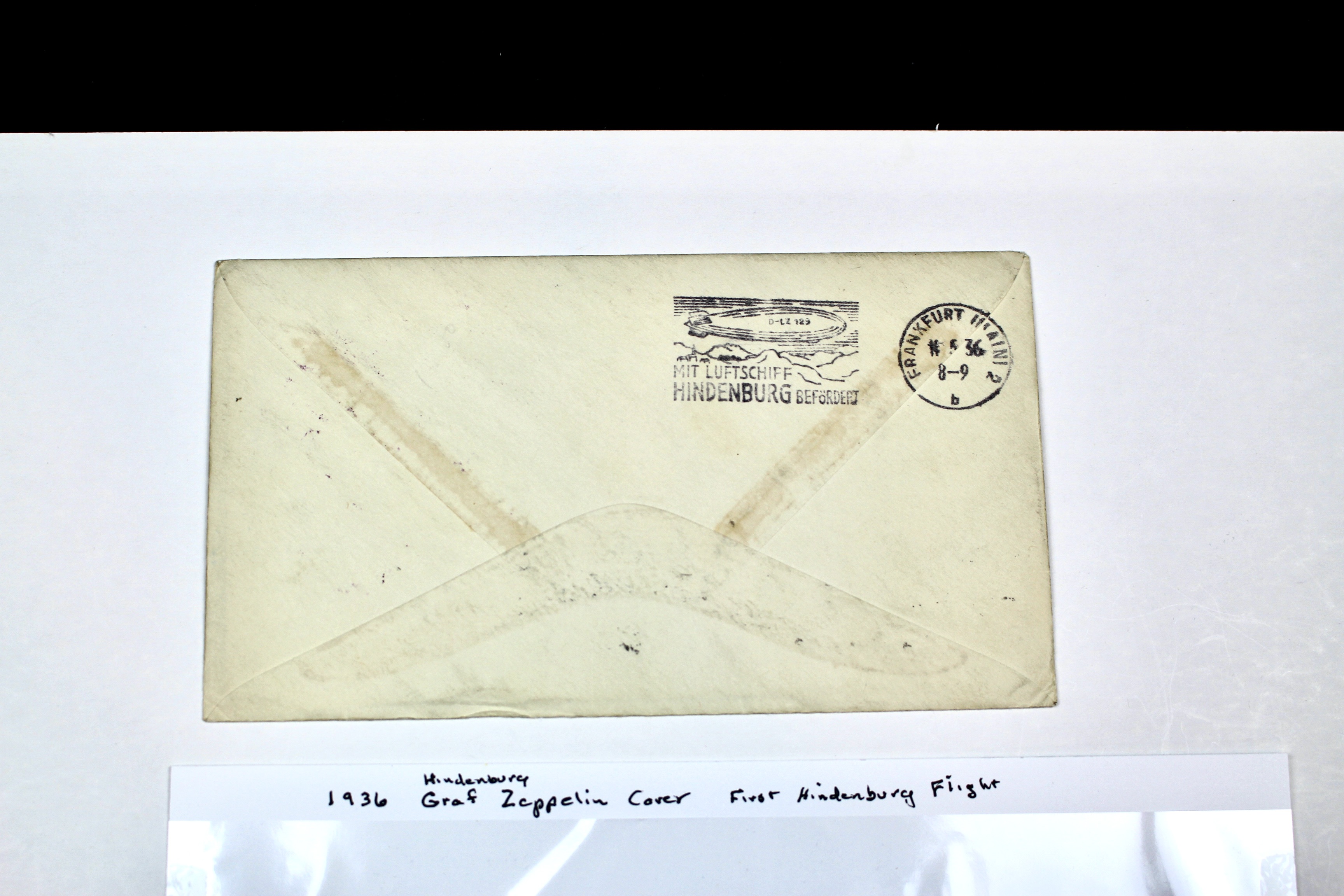 1936 Hindenburg Graf Zeppelin First Flight Postal Cover
