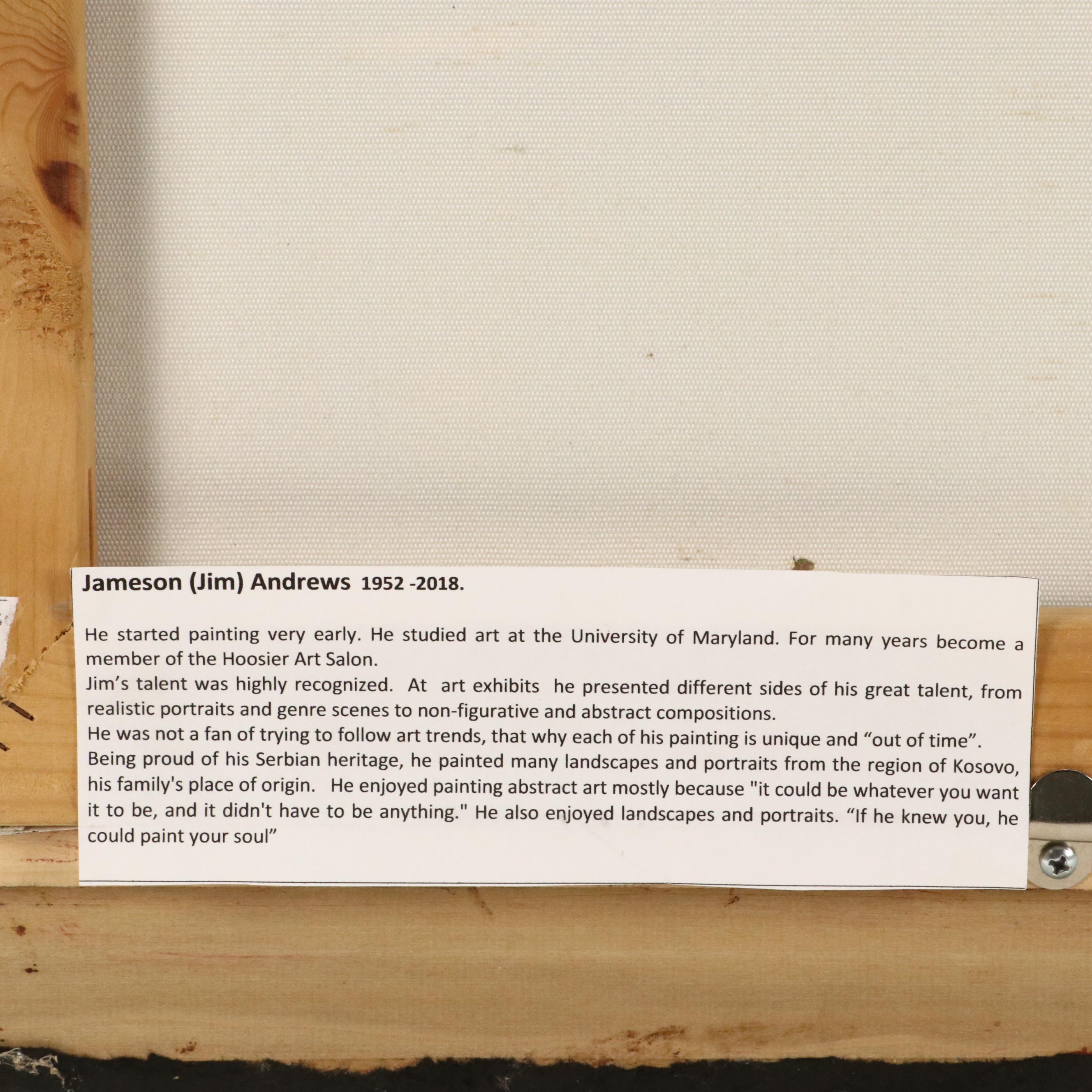 Jim Andrews Oil Painting "Sunglasses," 2001