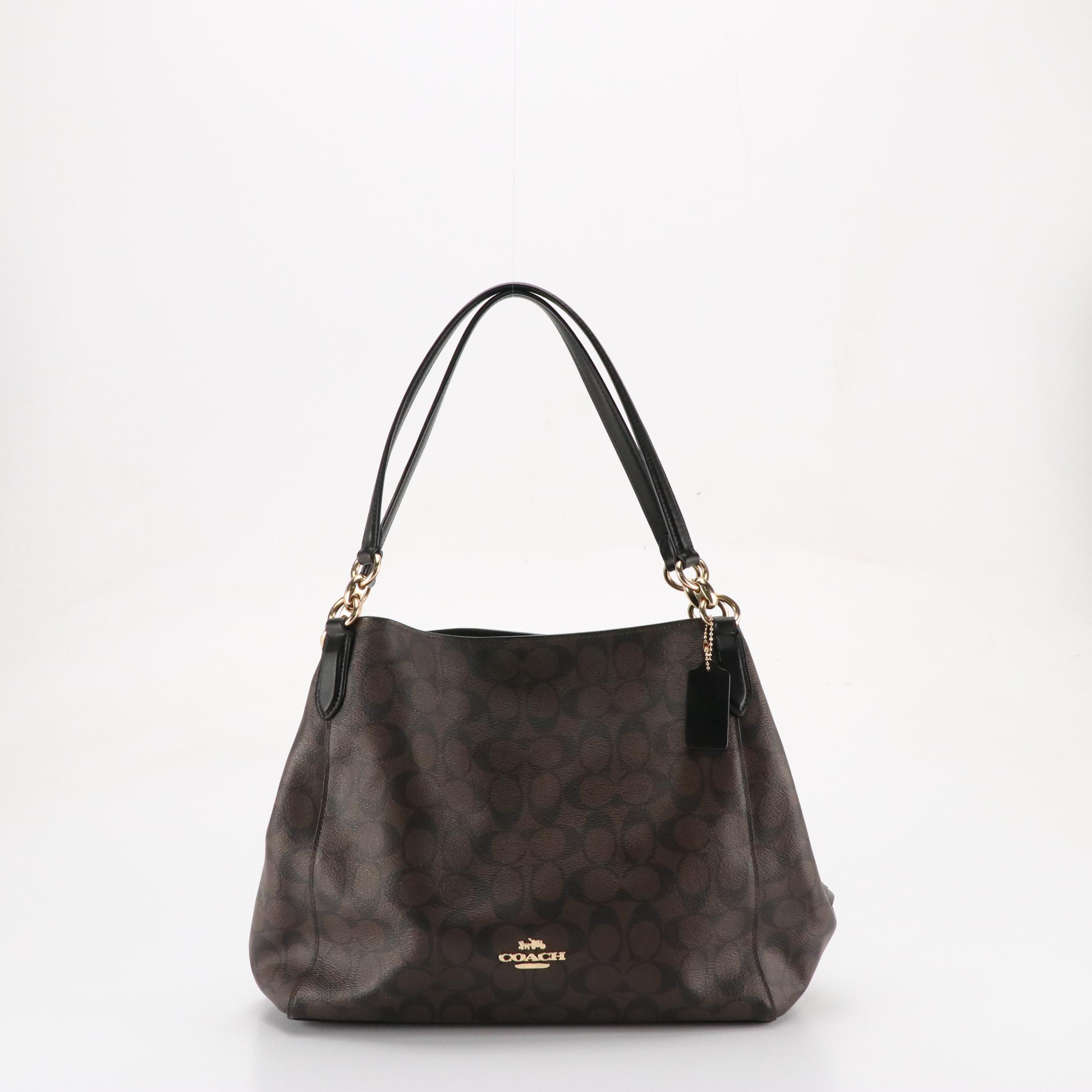 Coach Signature Canvas Hallie Hobo Bag and Wallet, Leather Kitt Messenger Bag