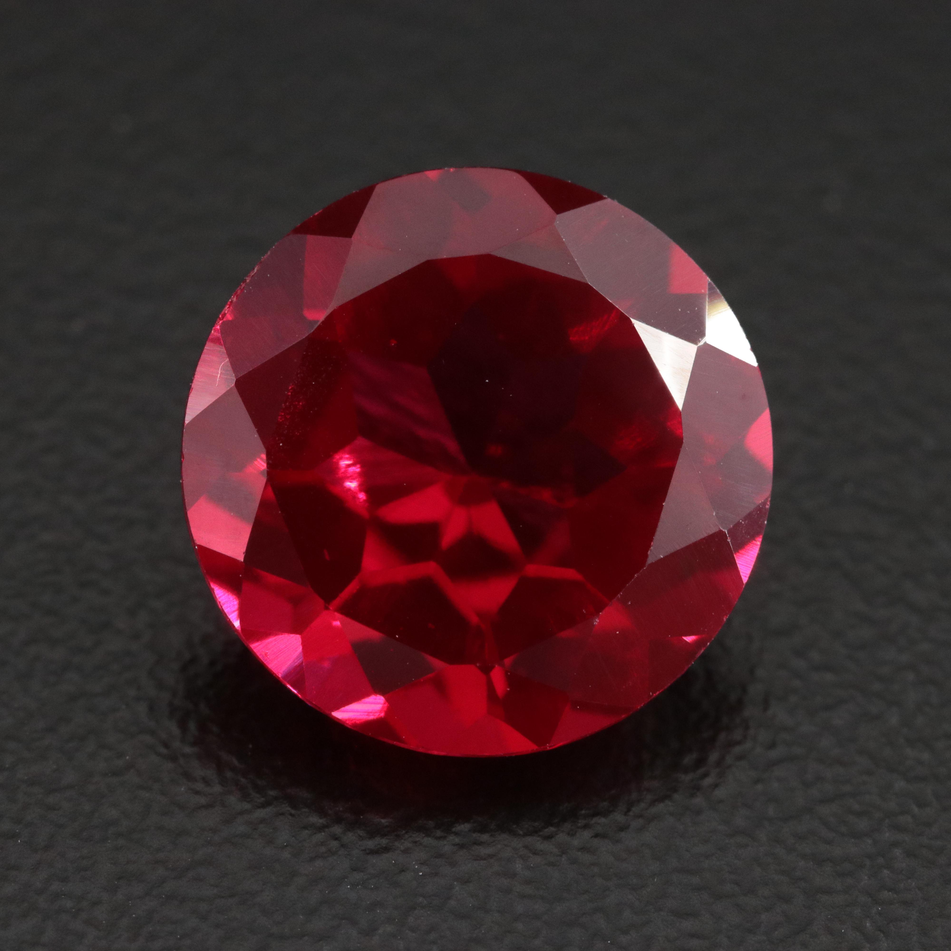 Loose 9.71 CT Lab Grown Ruby