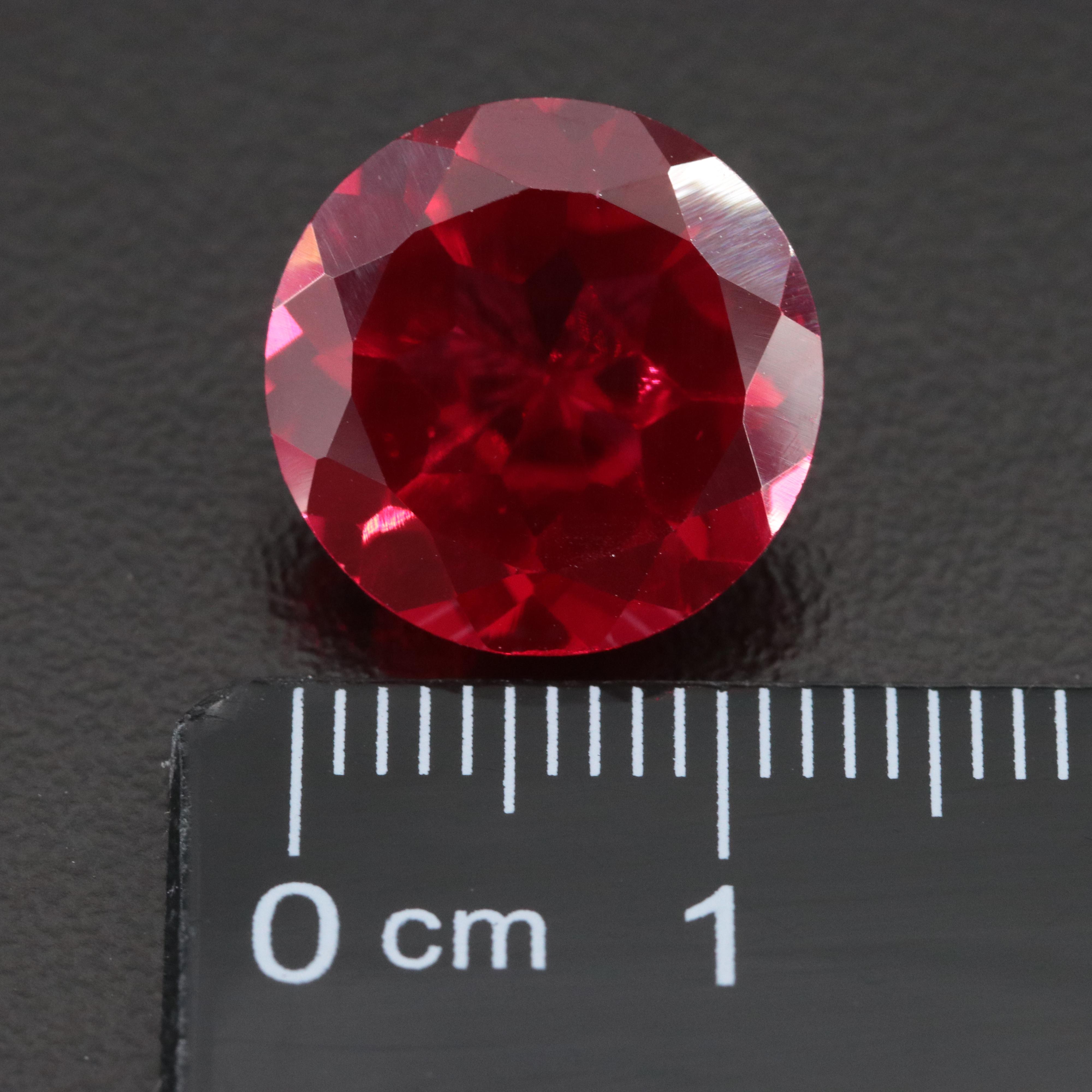 Loose 9.71 CT Lab Grown Ruby