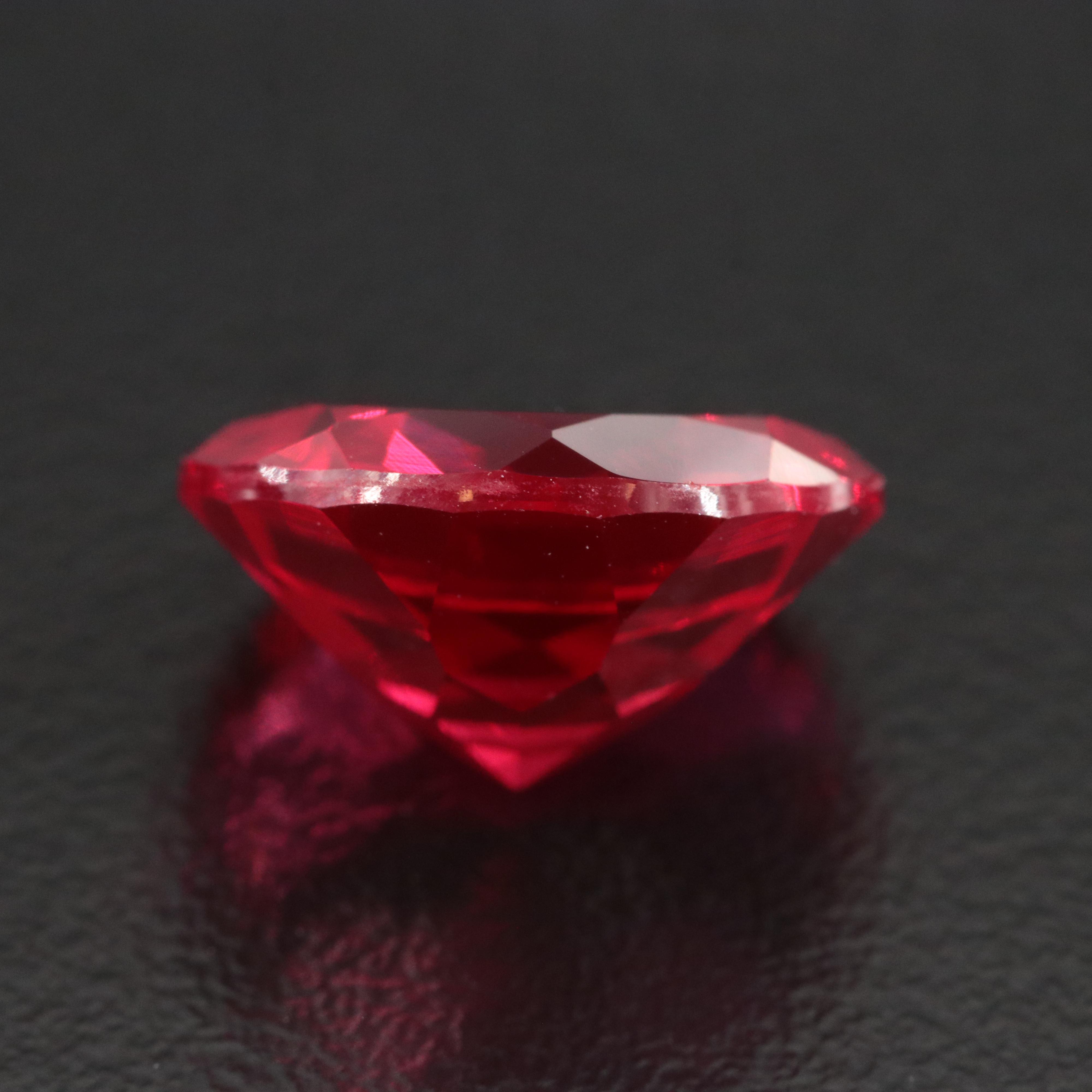 Loose 9.71 CT Lab Grown Ruby