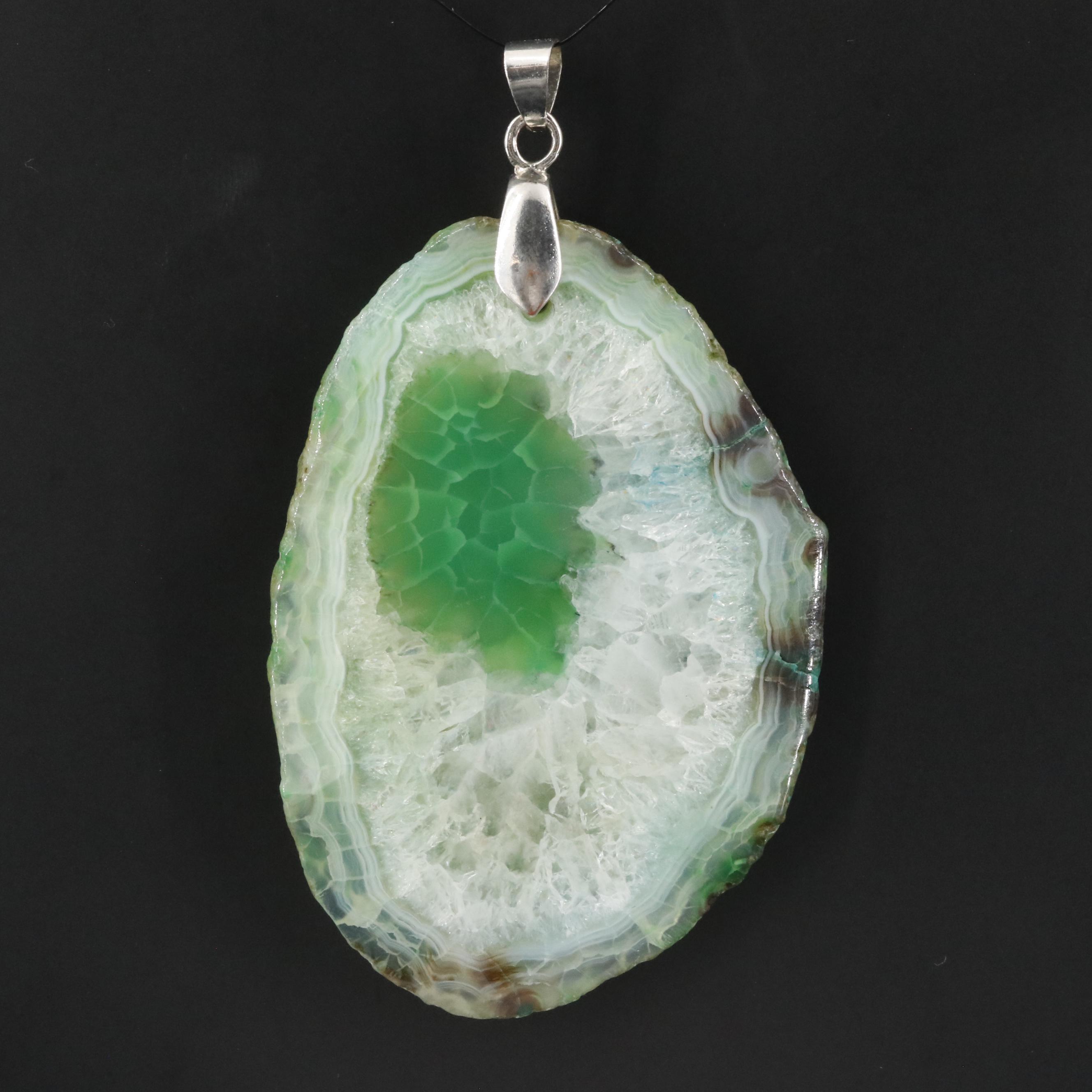 Sliced Agate Pendant
