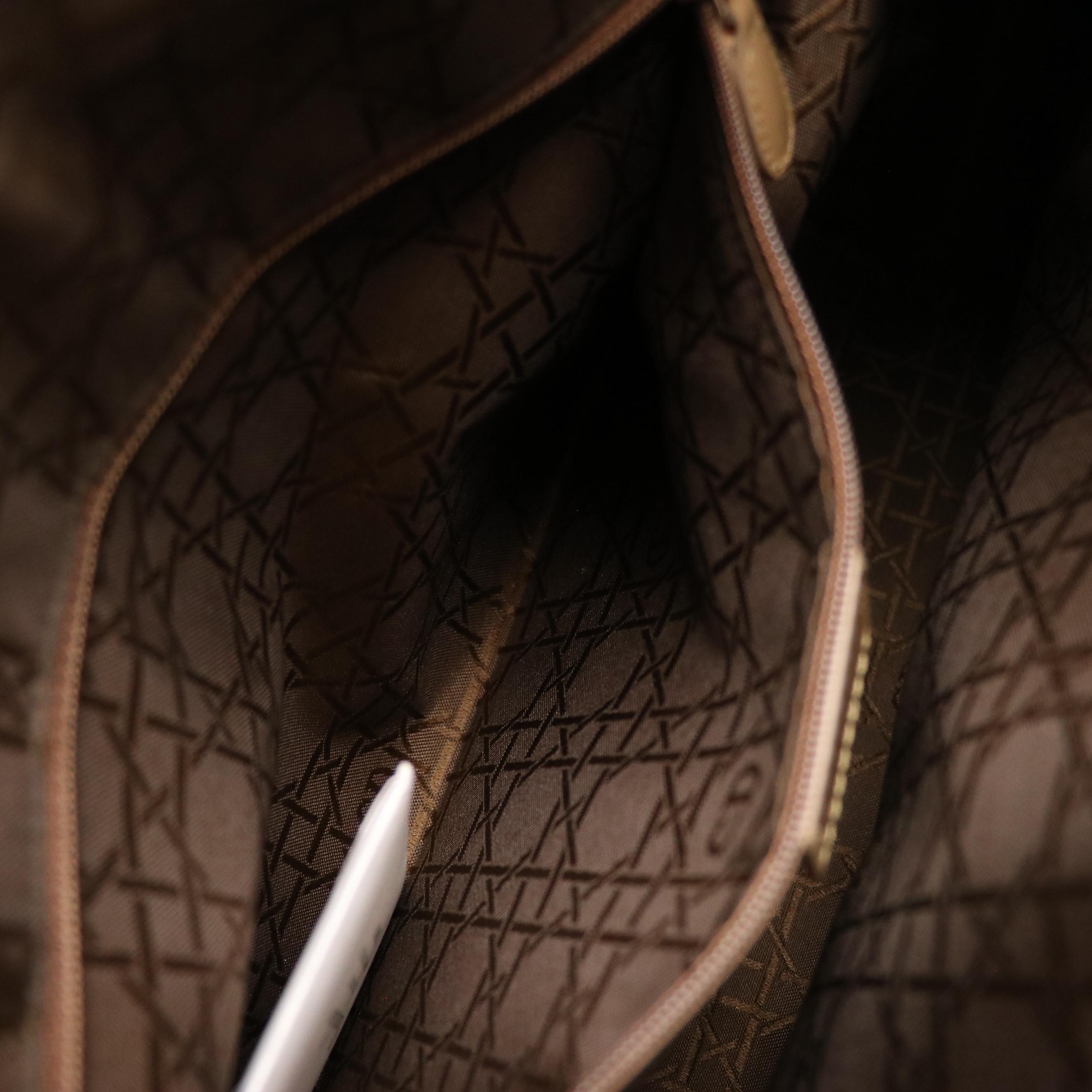 Christian Dior Lady Dior Two-Way Bag in Beige Smooth Patent Leather