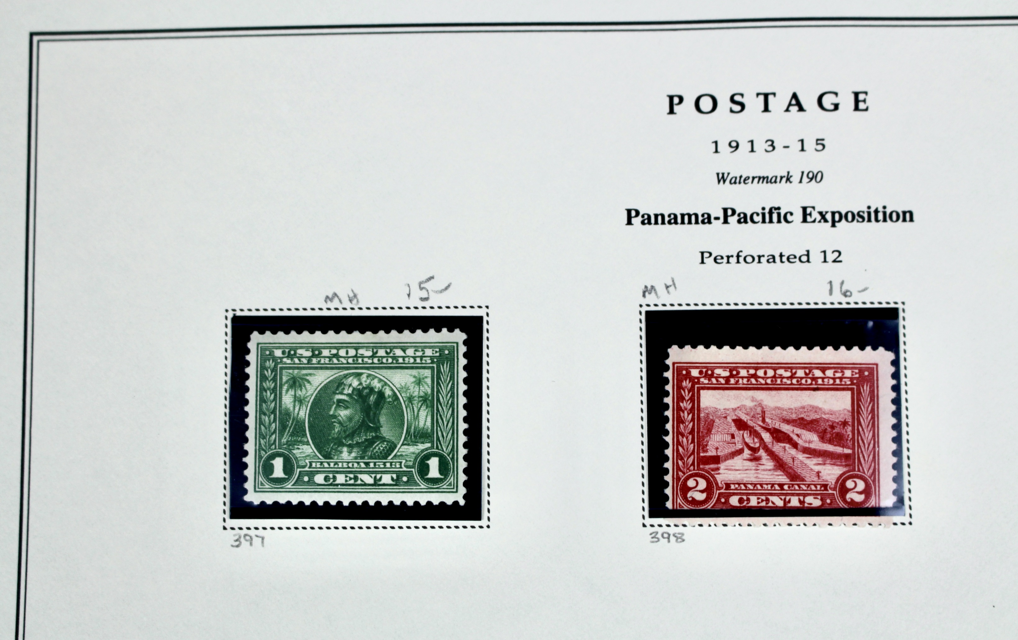 Seven Different MH Pan-Pacific Postage Stamps, ca. 1915