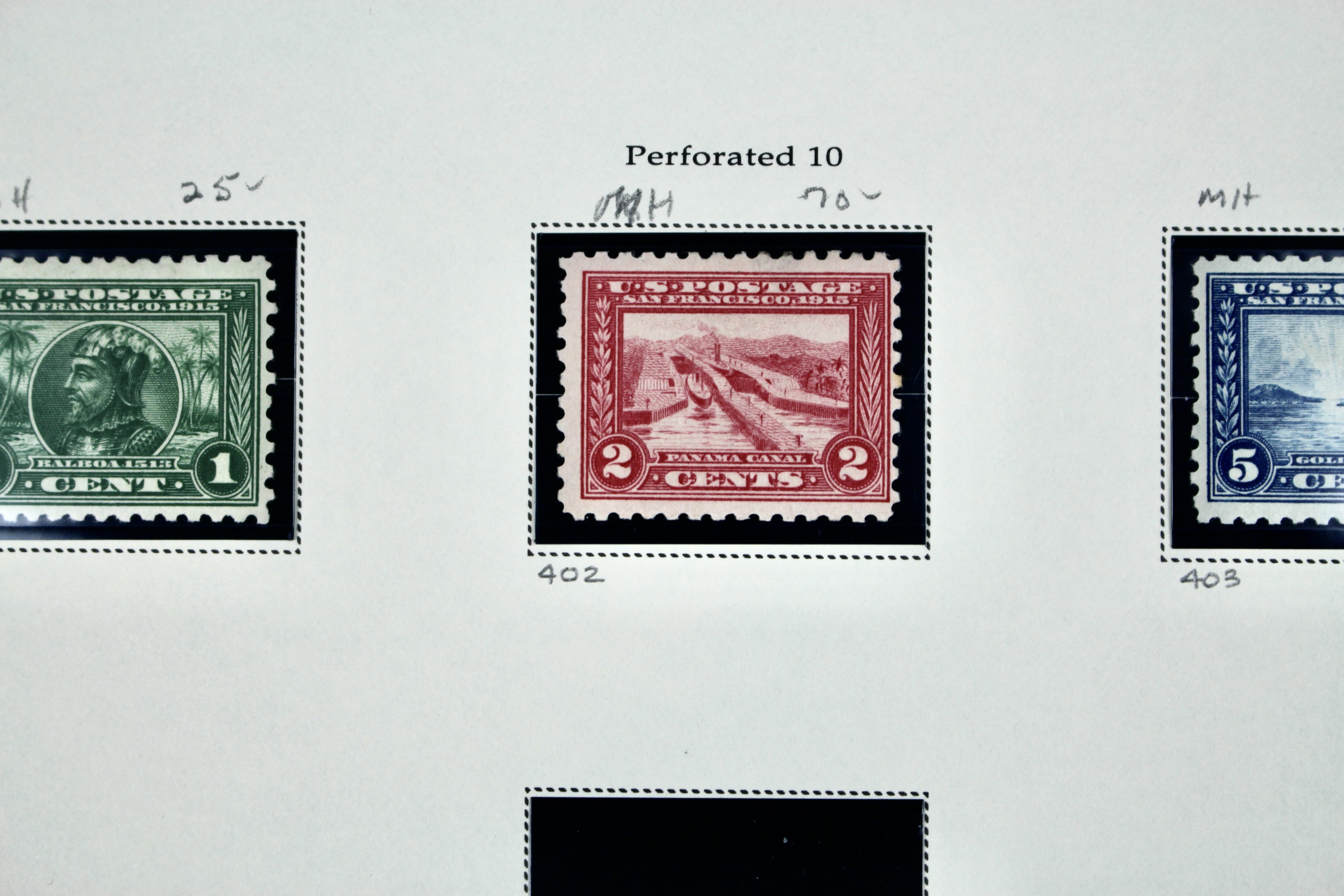 Seven Different MH Pan-Pacific Postage Stamps, ca. 1915