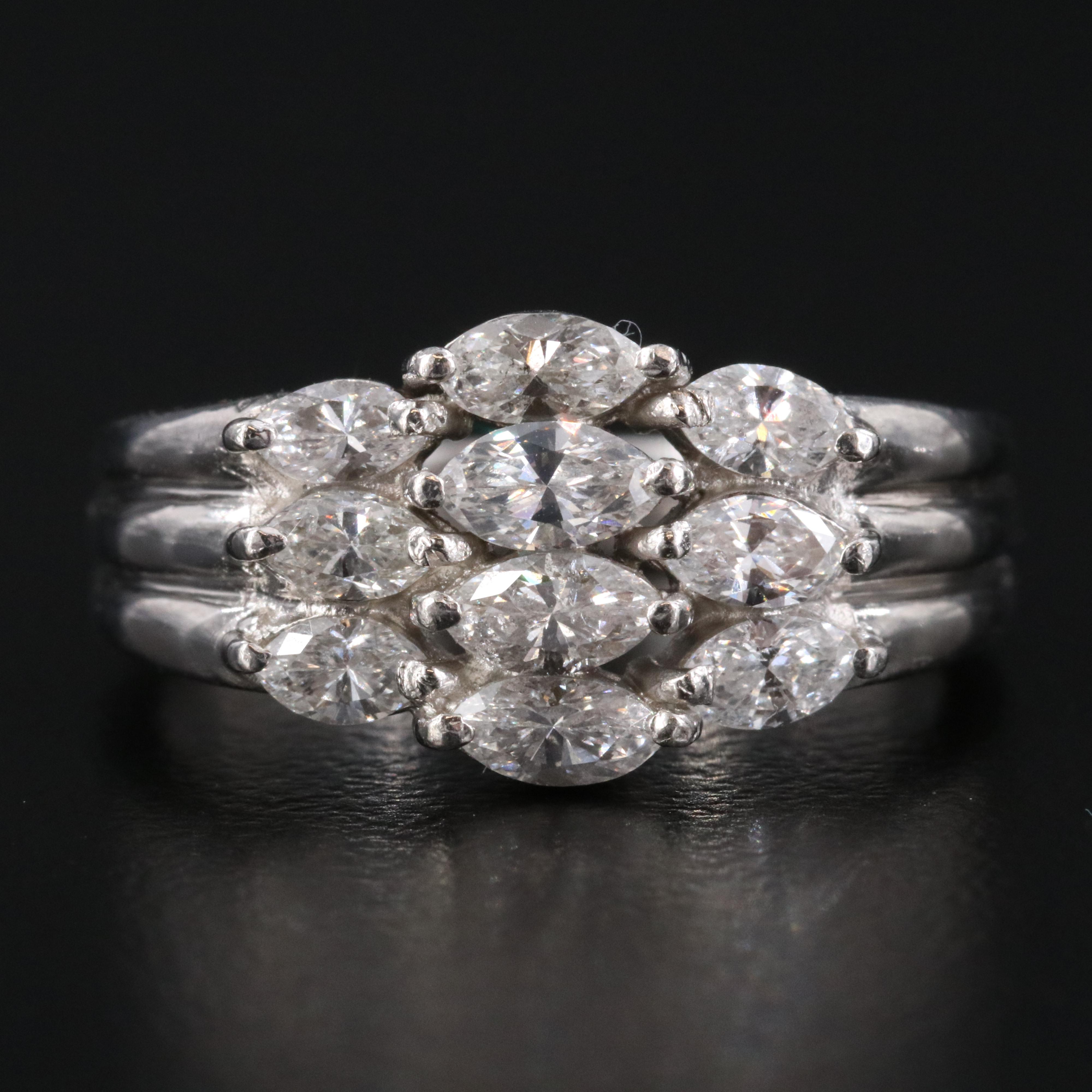 Platinum 1.00 CTW Diamond Ring