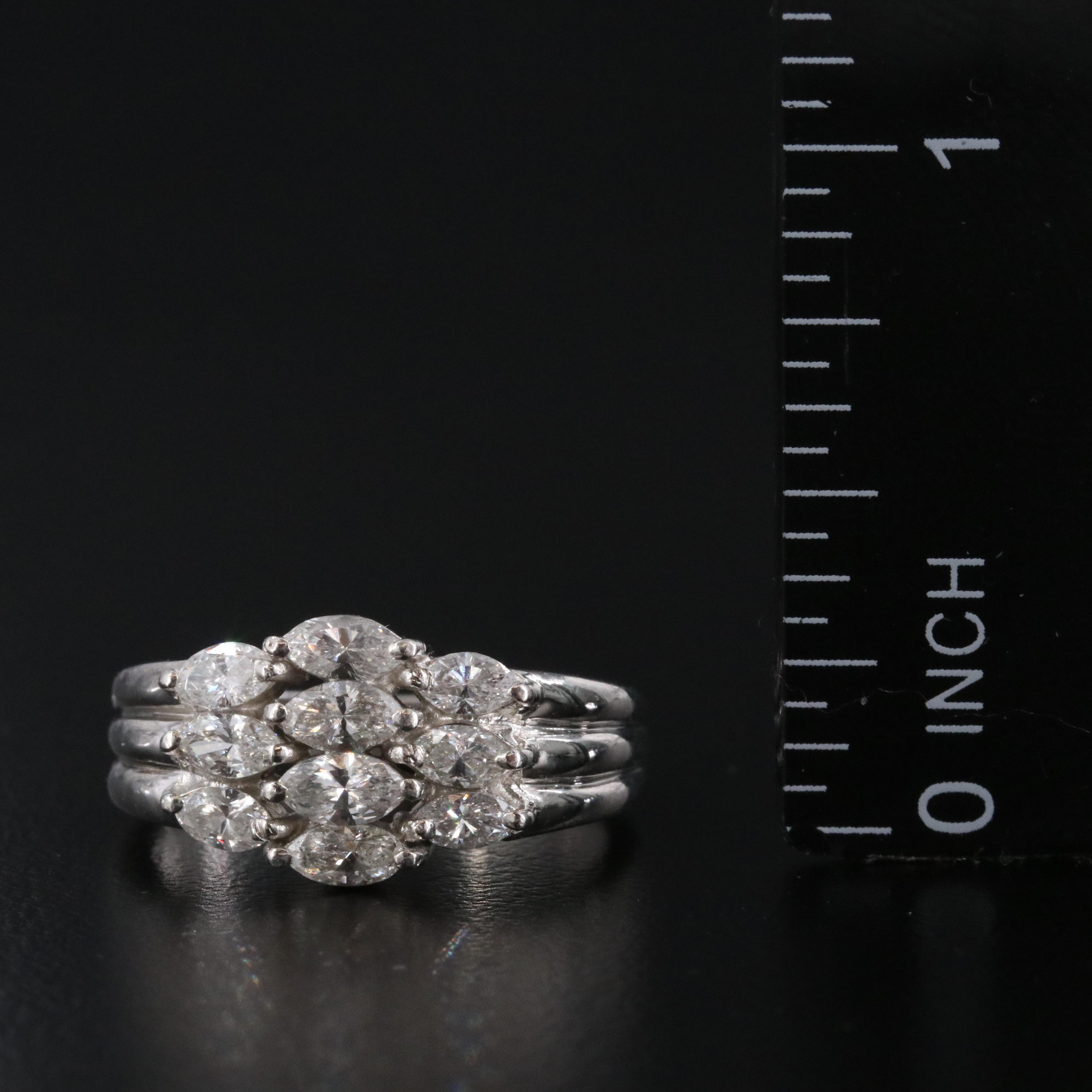Platinum 1.00 CTW Diamond Ring