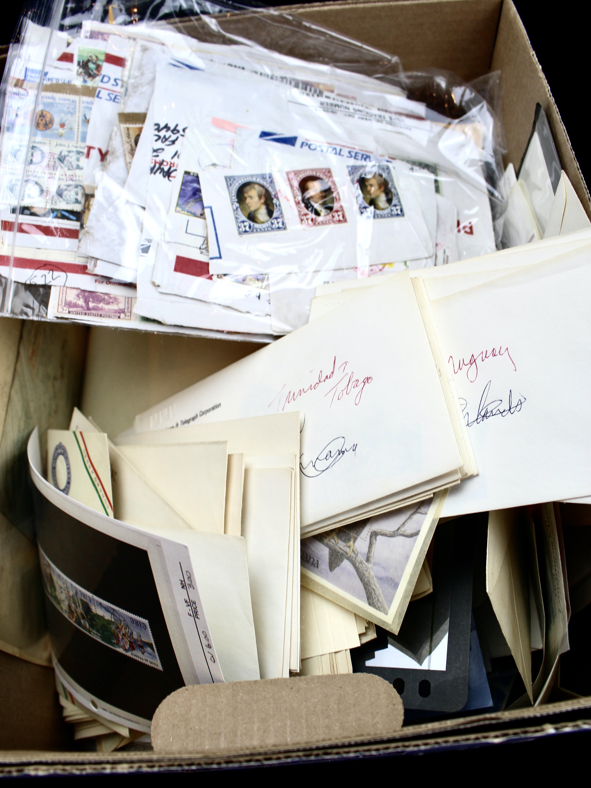 Nine-Pound Box of Thousands of U.S. and Foreign Postage Stamps