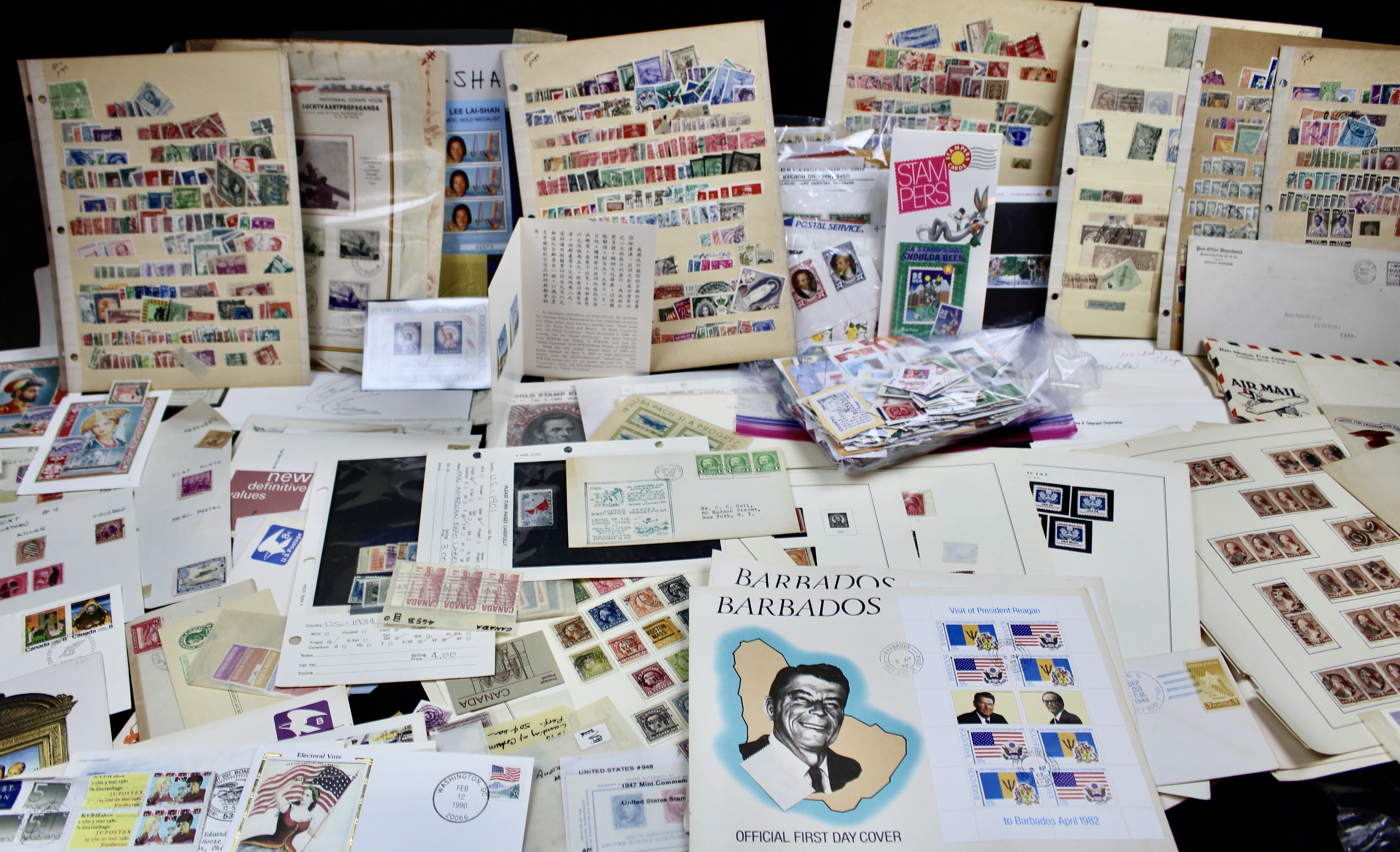 Nine-Pound Box of Thousands of U.S. and Foreign Postage Stamps