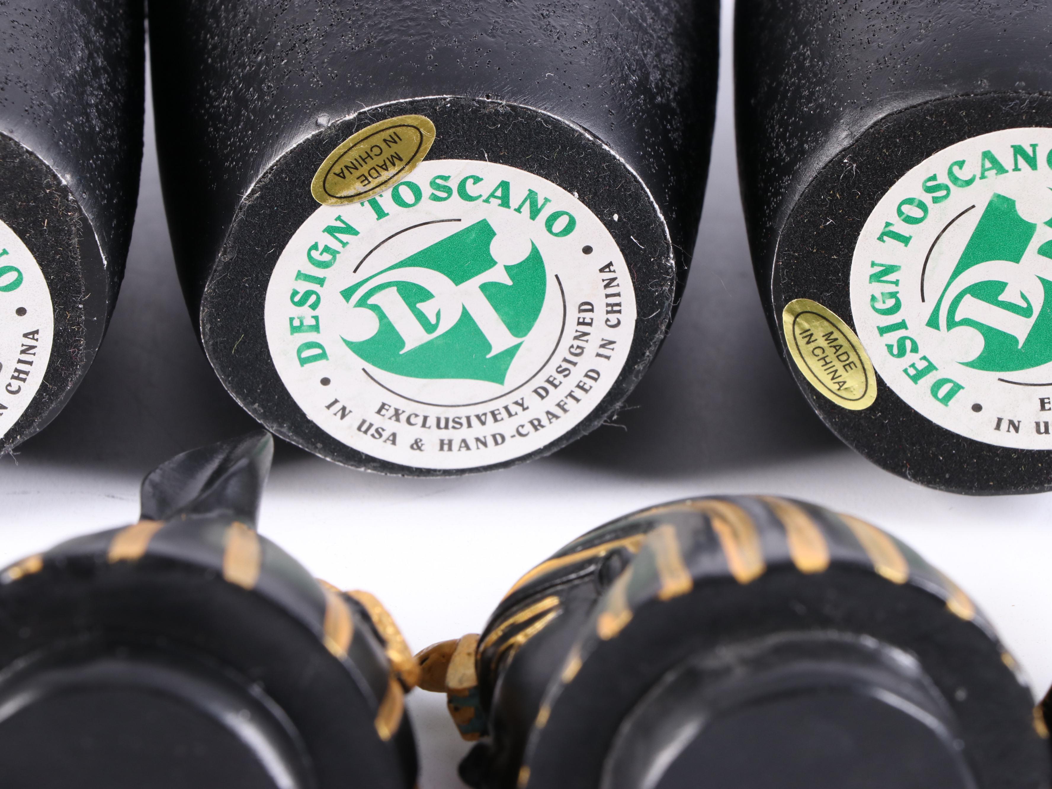 Design Toscano Egyptian Style Resin Candle Holders and Urns