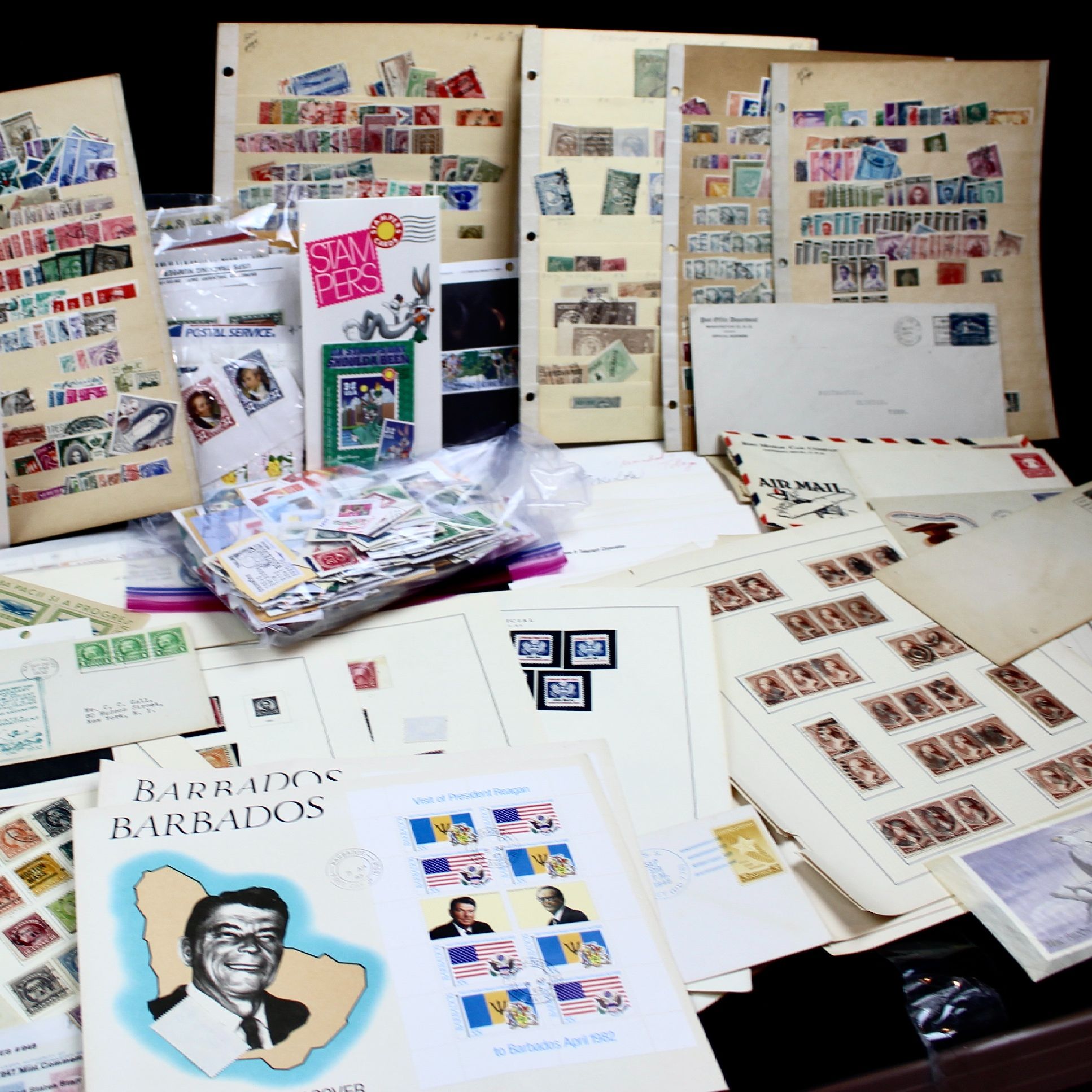 Nine-Pound Box of Thousands of U.S. and Foreign Postage Stamps
