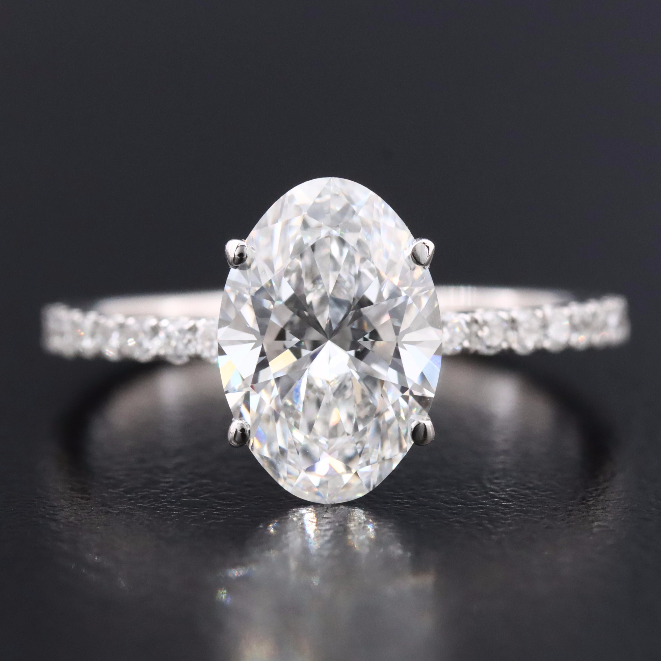 18K 2.23 CTW Lab Grown Diamond Ring with IGI Report