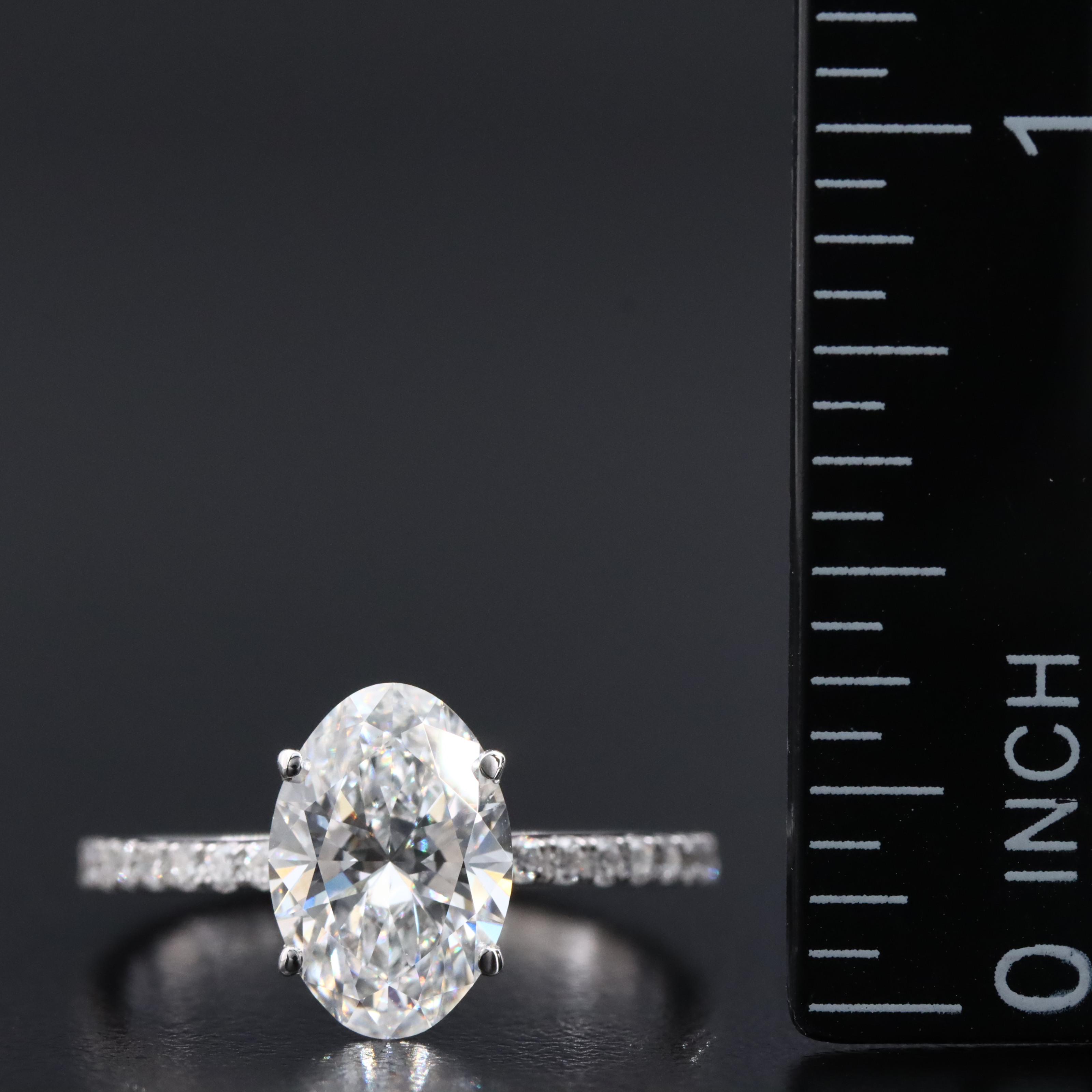 18K 2.23 CTW Lab Grown Diamond Ring with IGI Report