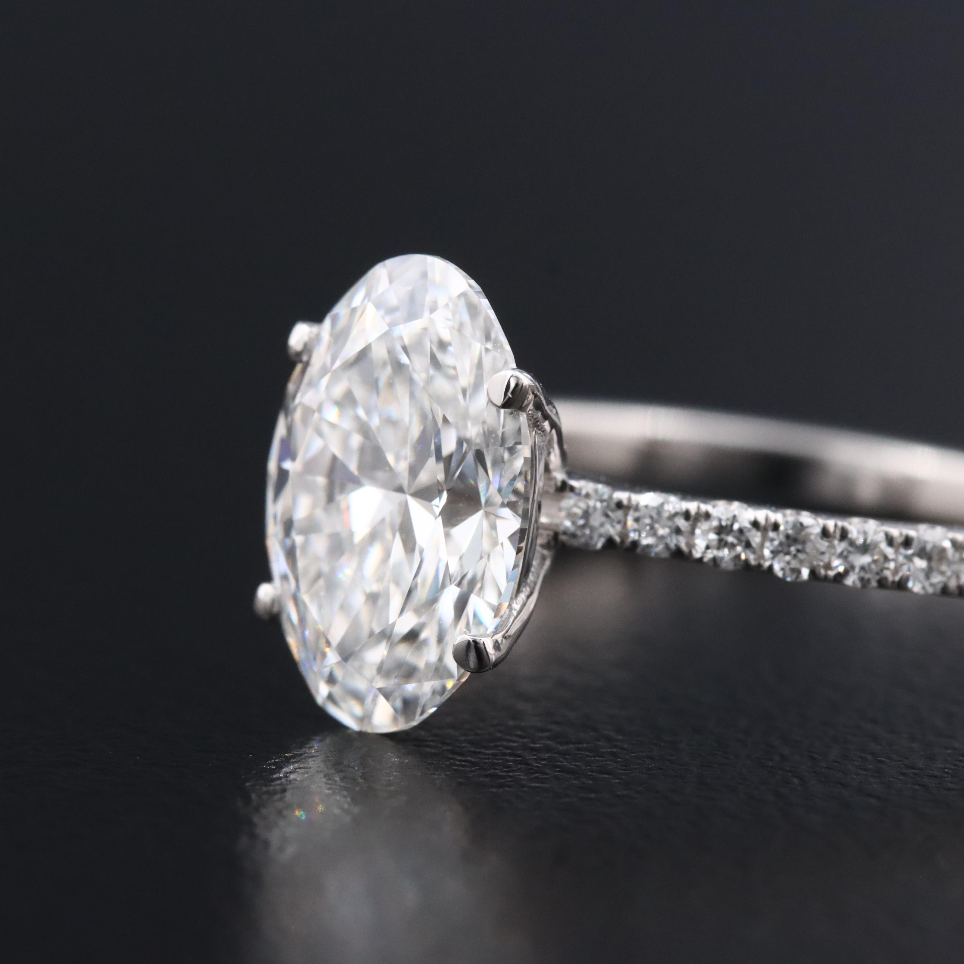 18K 2.23 CTW Lab Grown Diamond Ring with IGI Report