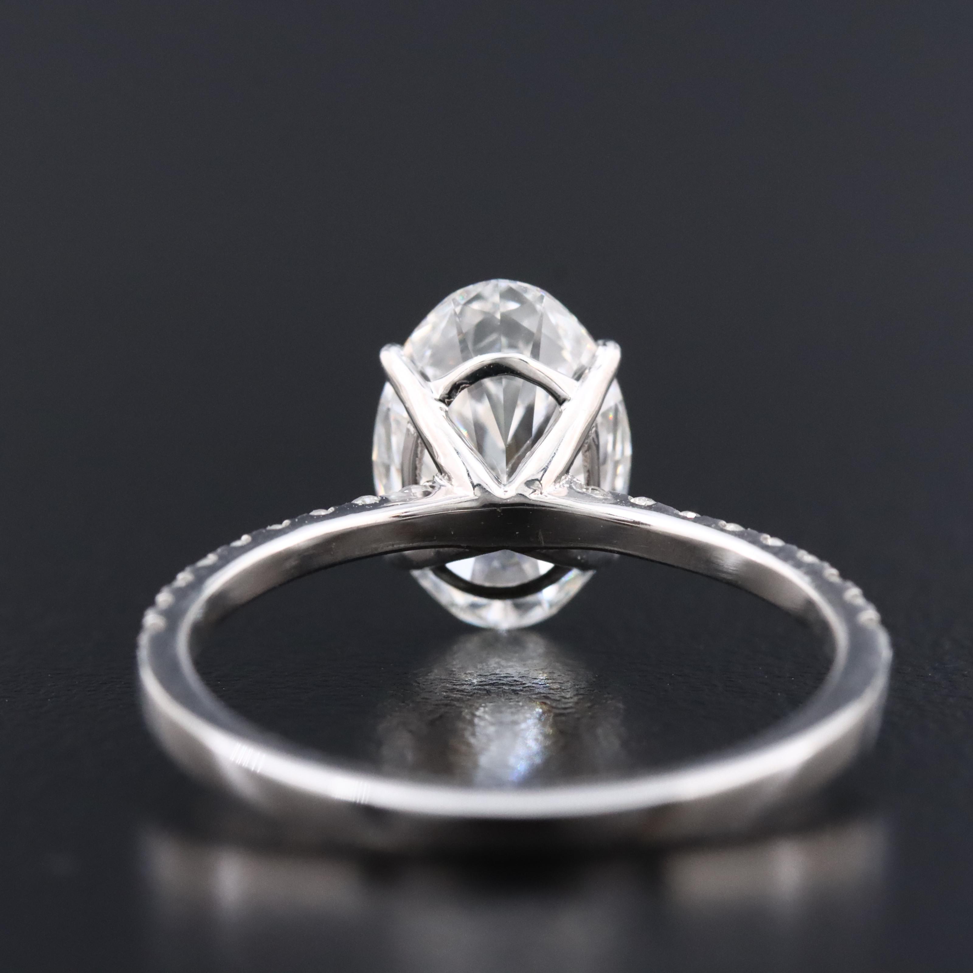 18K 2.23 CTW Lab Grown Diamond Ring with IGI Report