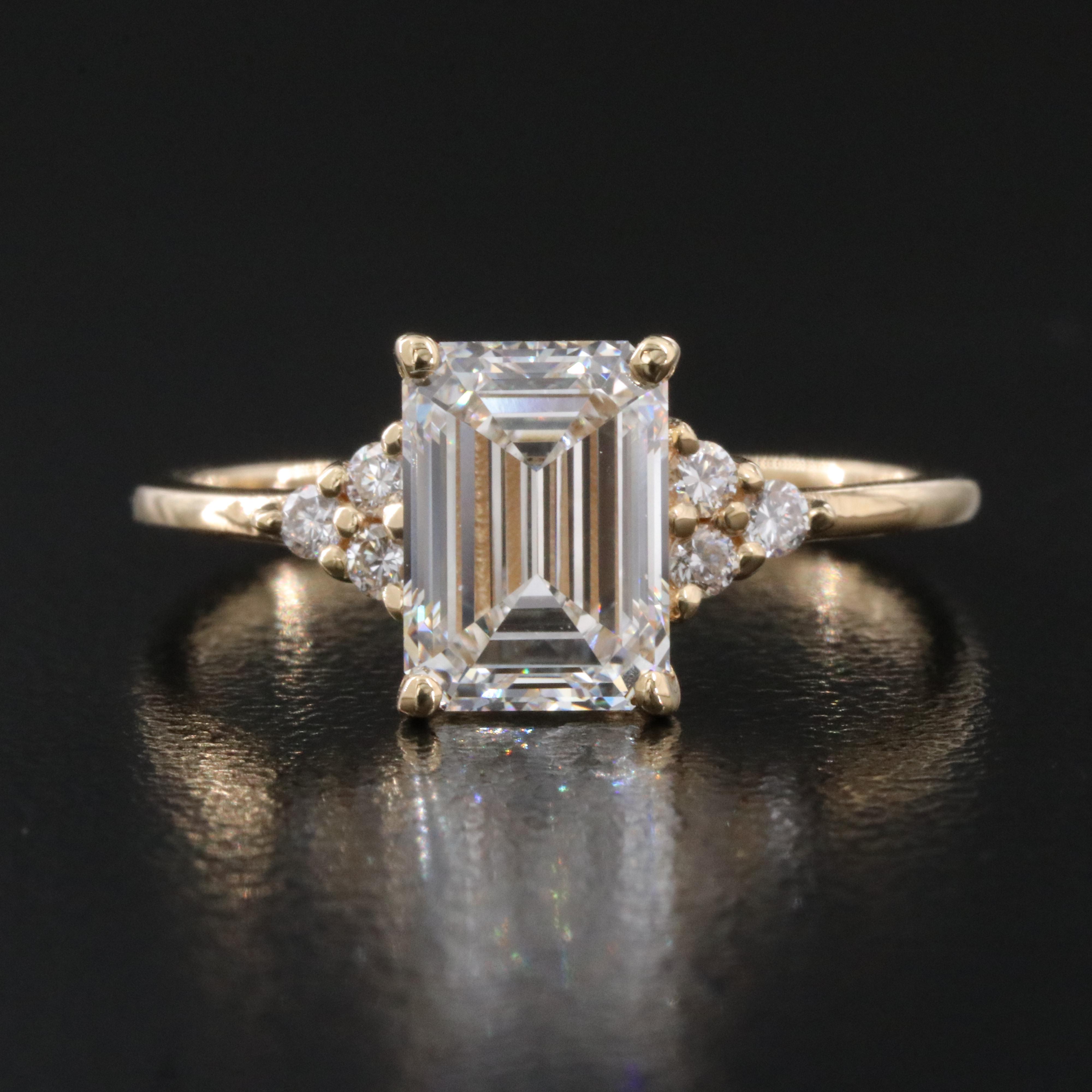 18K 2.17 CTW Lab Grown Diamond Ring with IGI Report