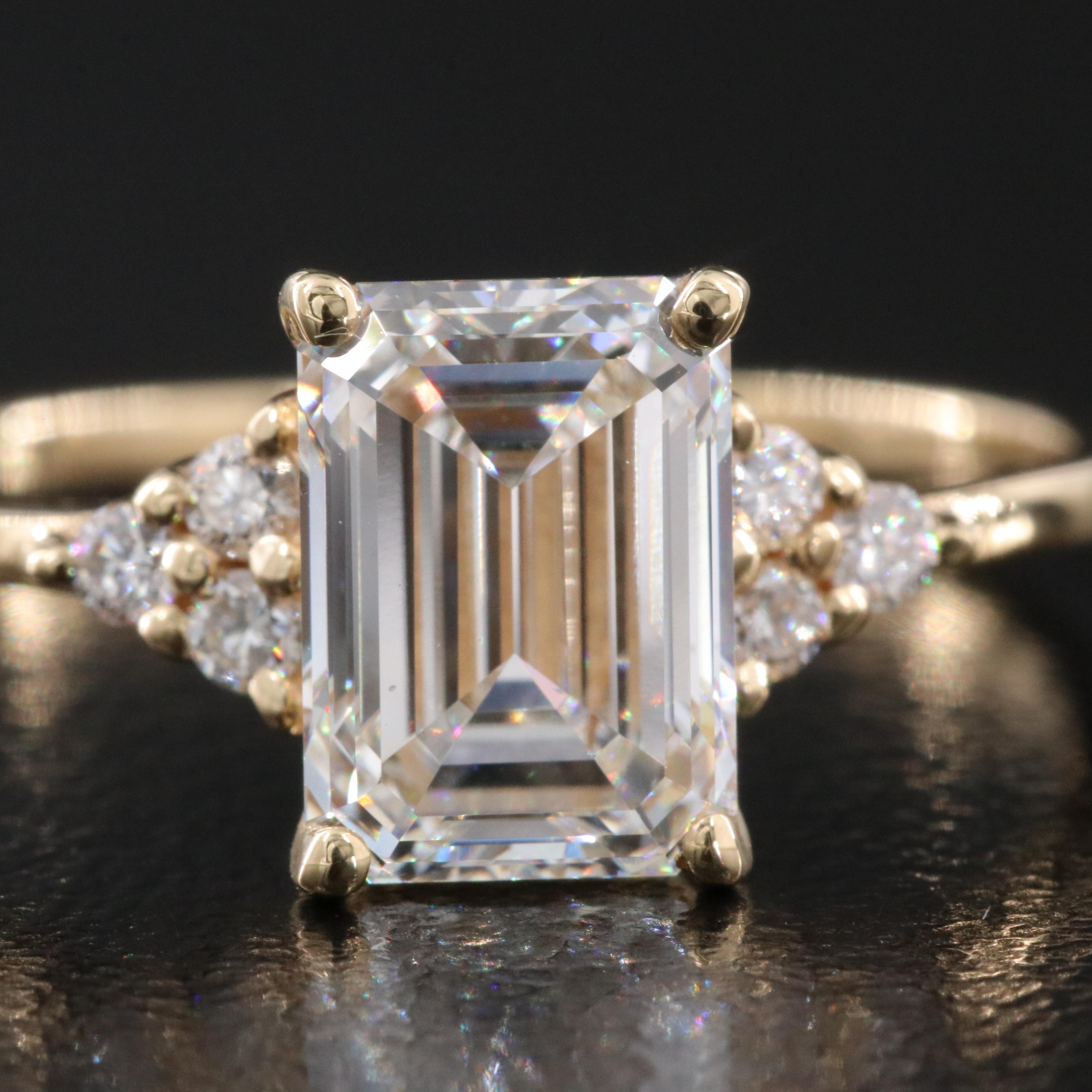 18K 2.17 CTW Lab Grown Diamond Ring with IGI Report